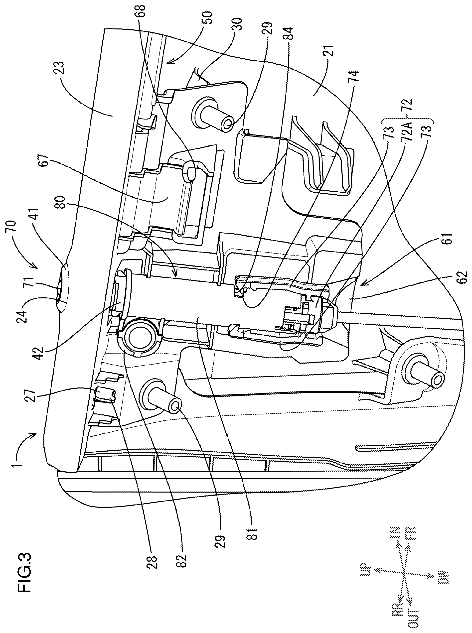 Patent US12410643 Figure 3 – Door lock assembly