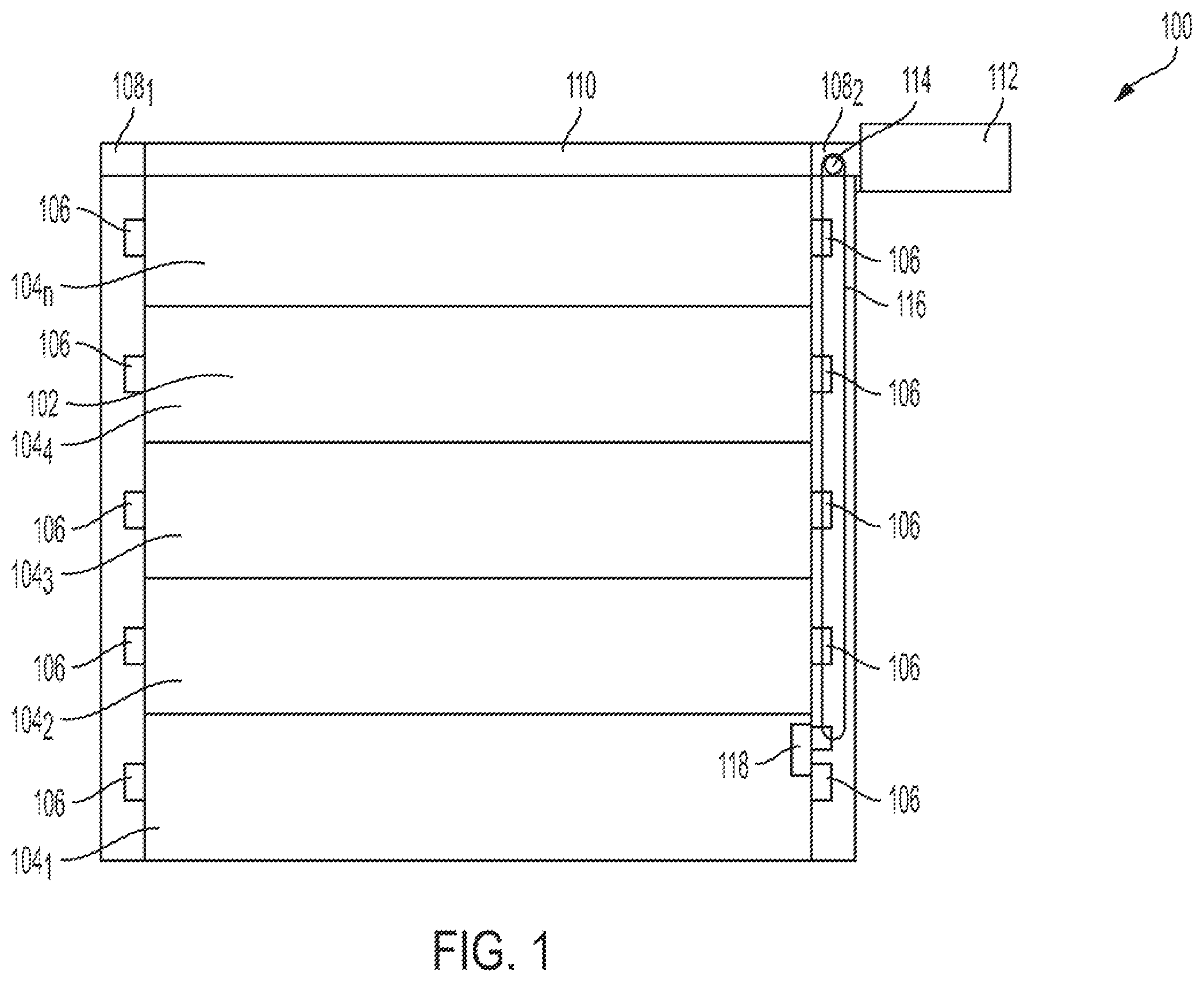 Patent US12410647 Figure 1 – Door stop mechanism