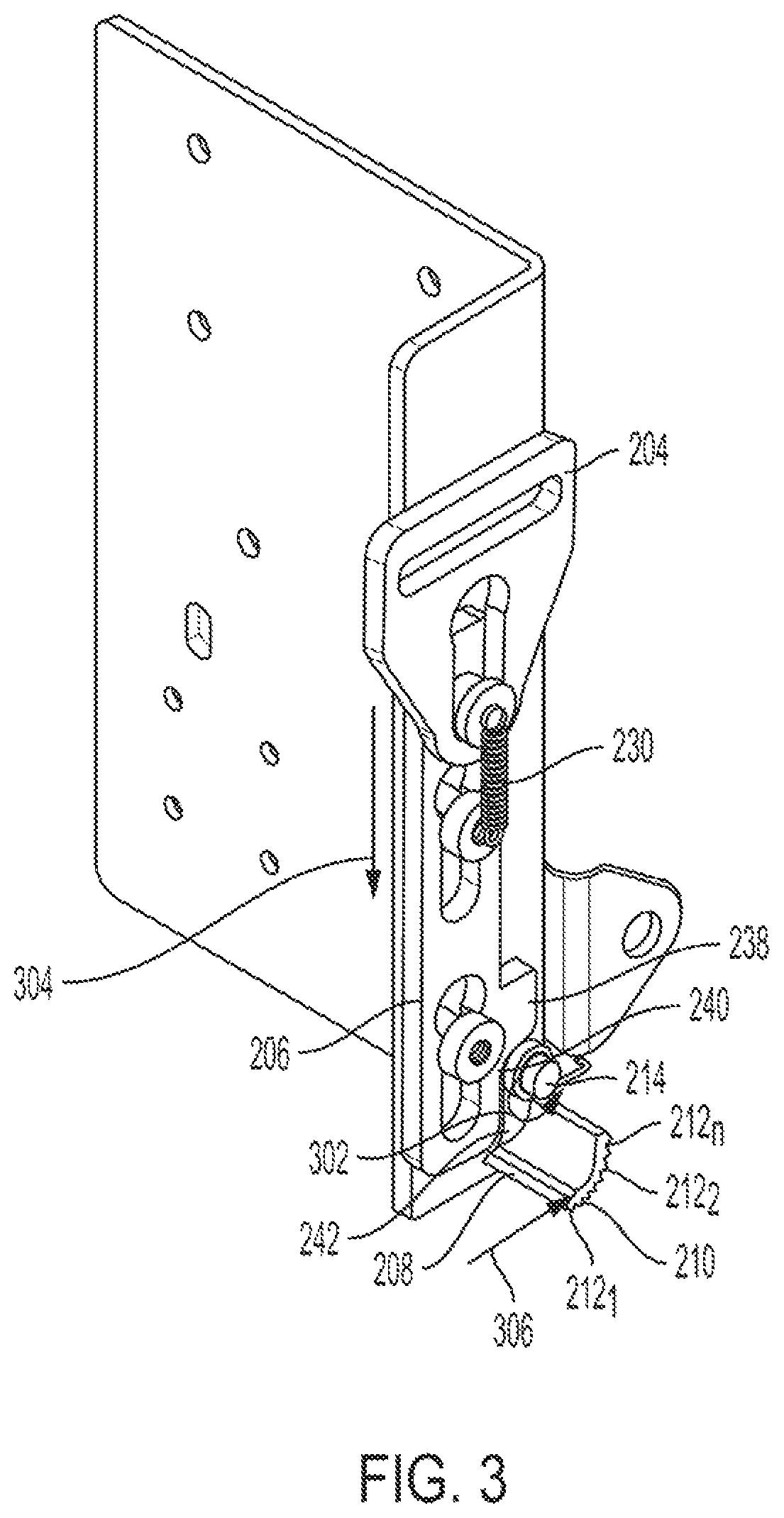 Patent US12410647 Figure 3 – Door stop mechanism