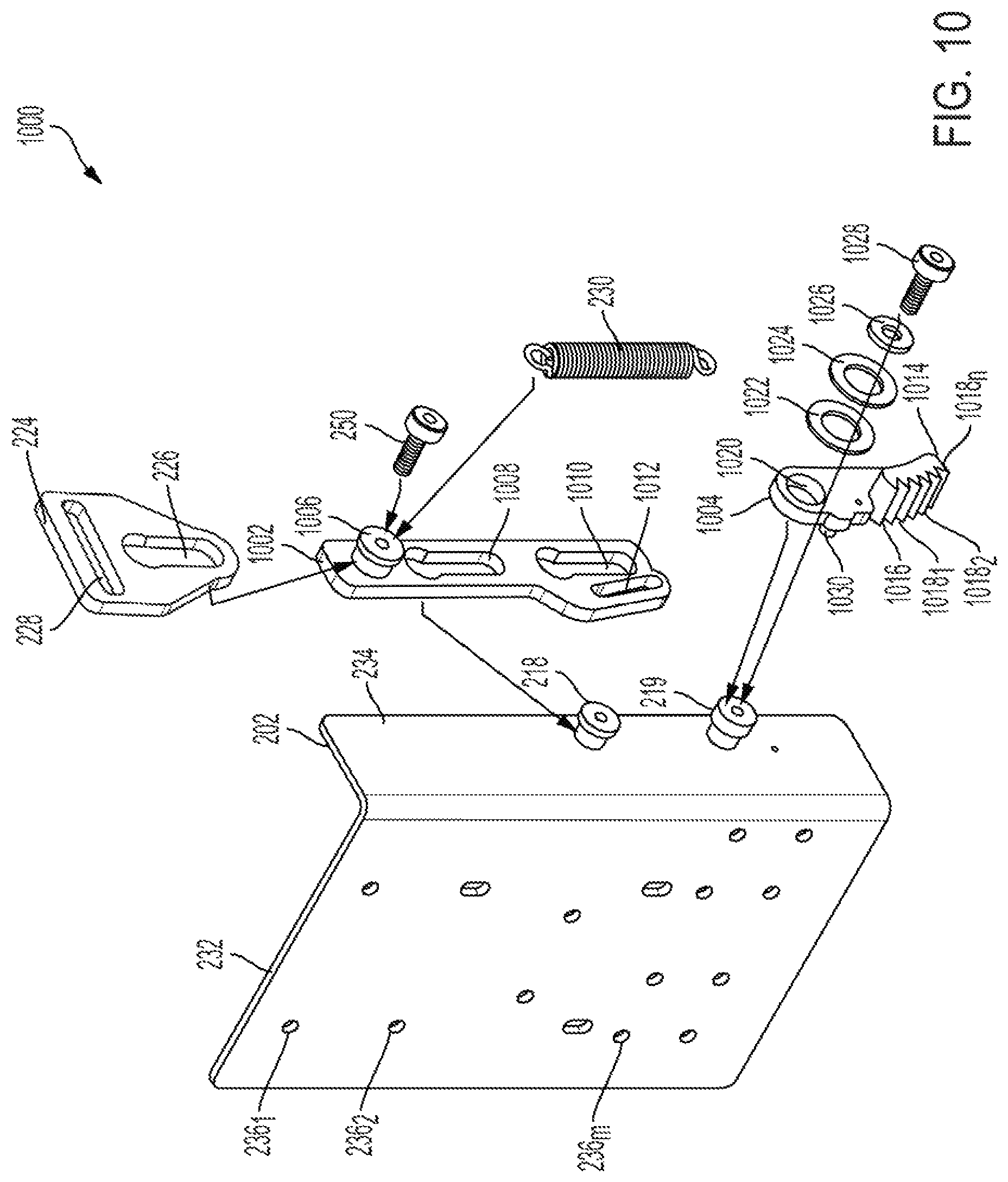Patent US12410647 Figure 9 – Door stop mechanism