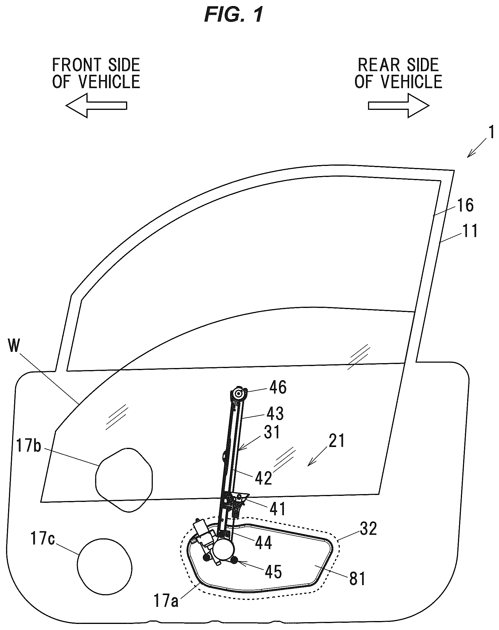 Patent US12410651 Figure 1 – Window regulator