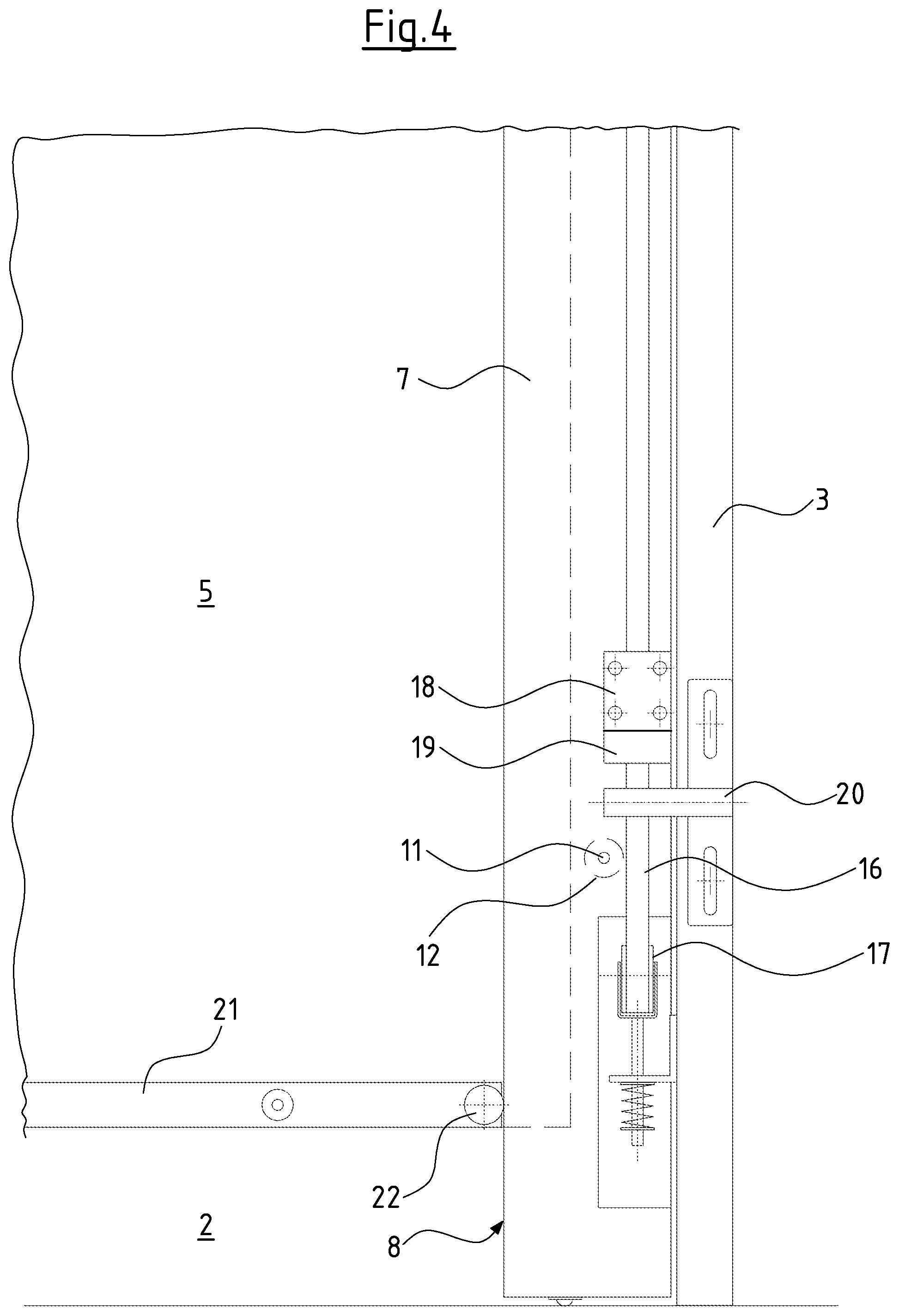 Patent US12410656 Figure 4 – Quick-action roll-up door