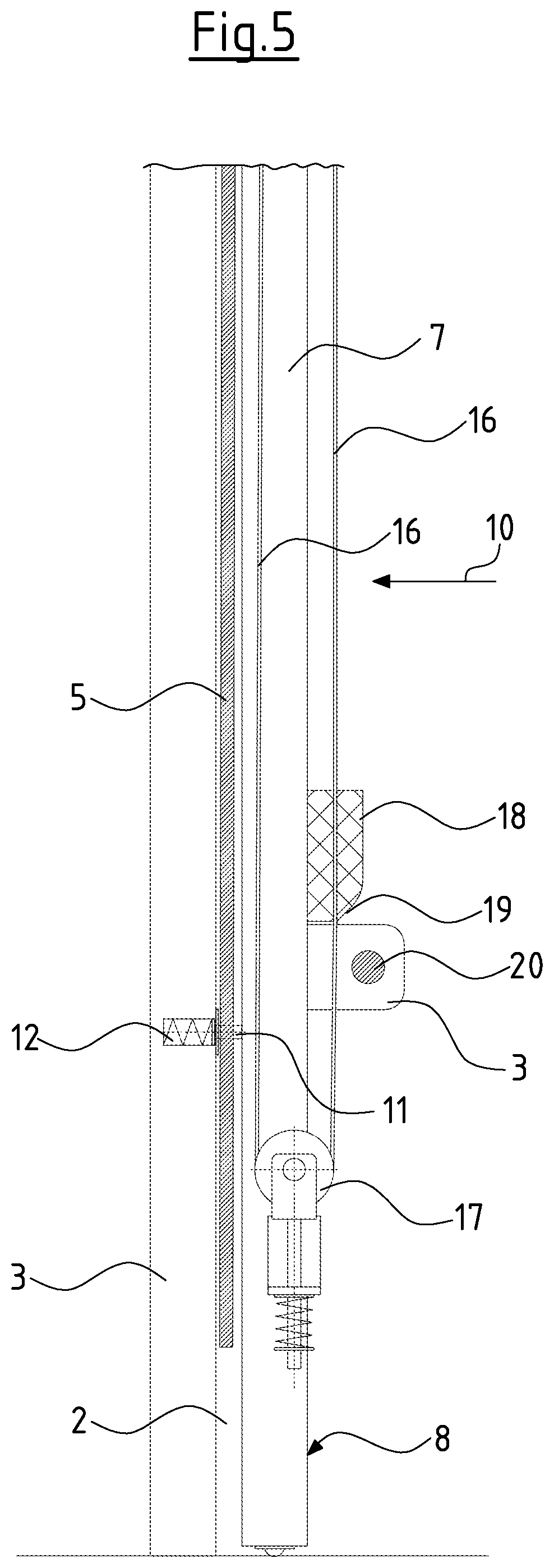 Patent US12410656 Figure 5 – Quick-action roll-up door