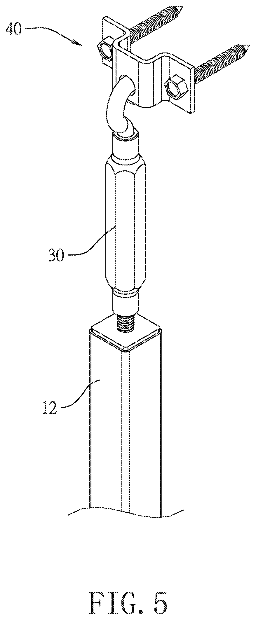 Patent US12410657 Figure 5 – Telescoping gate brace