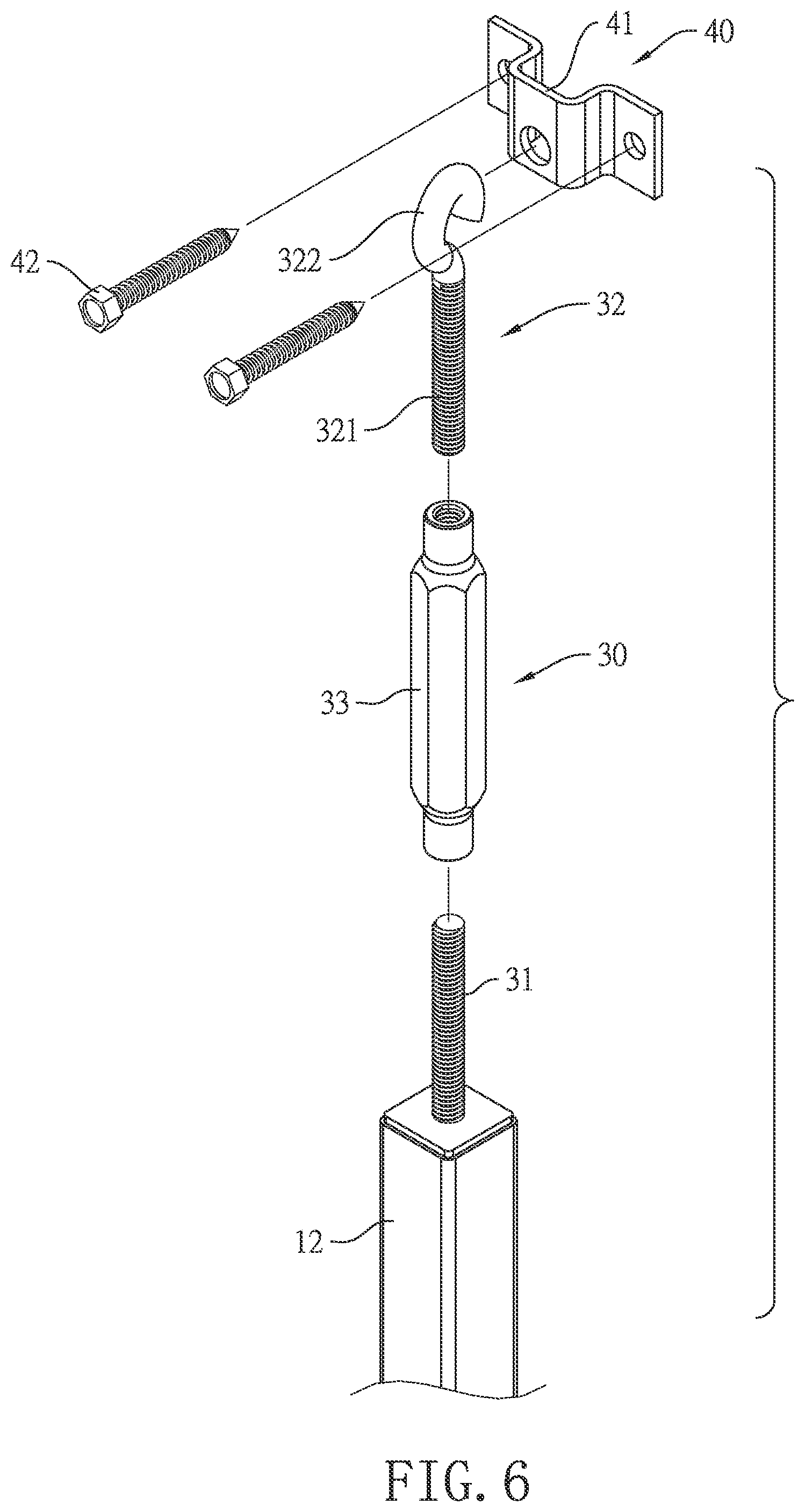 Patent US12410657 Figure 6 – Telescoping gate brace