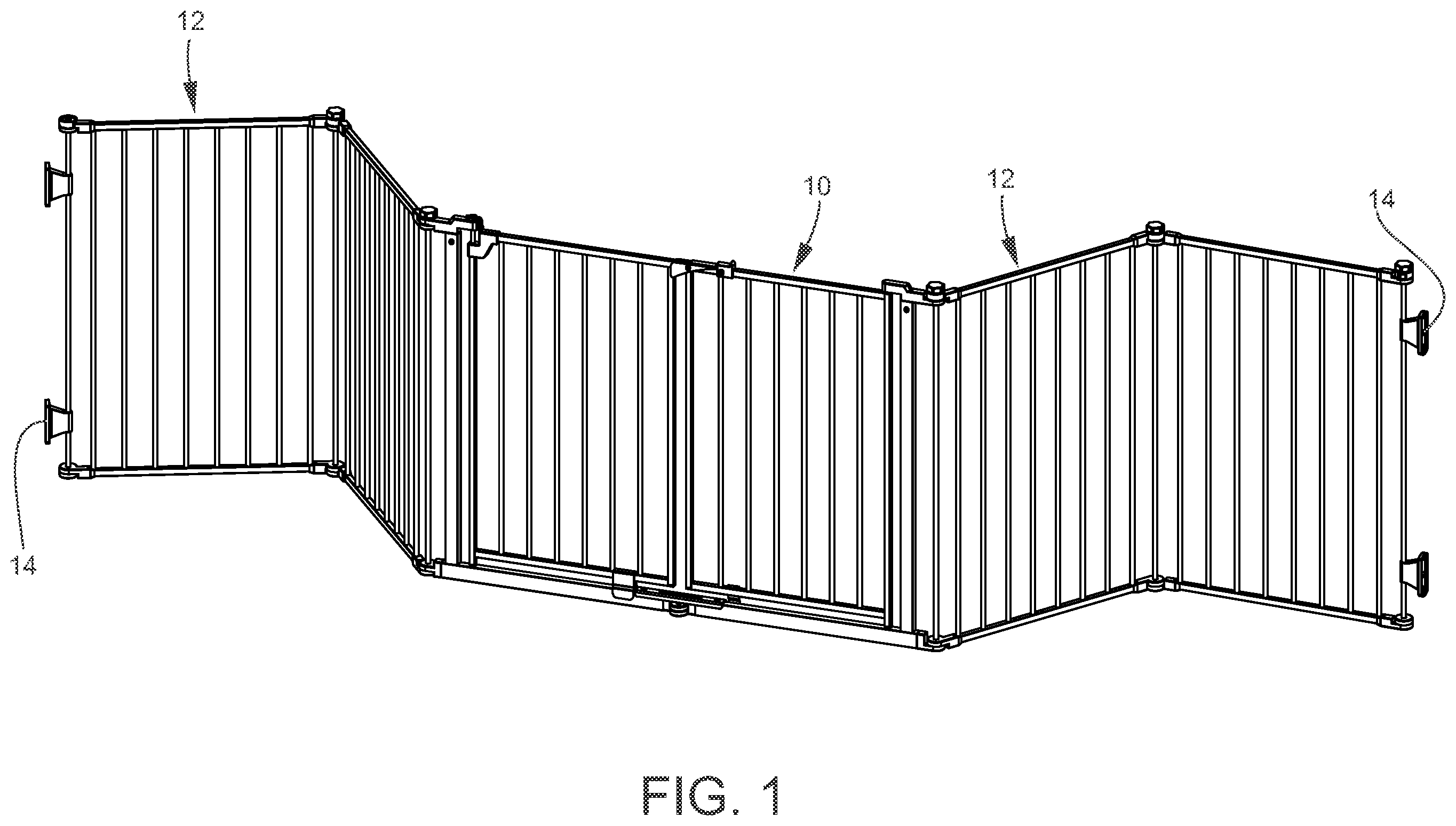 Patent US12410658 — Double door gate apparatus — Figure 1
