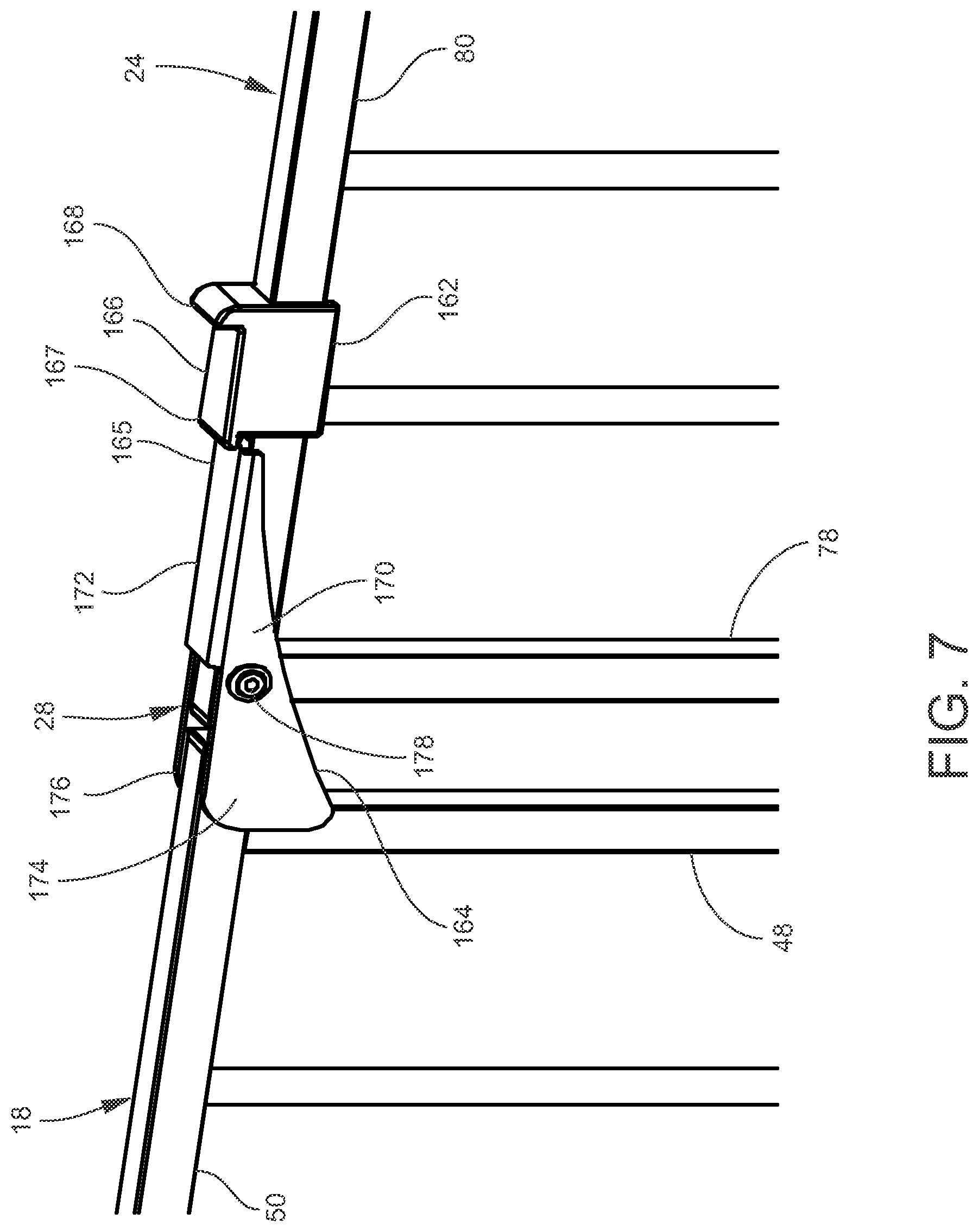 Patent US12410658 Figure 7 – Double door gate apparatus