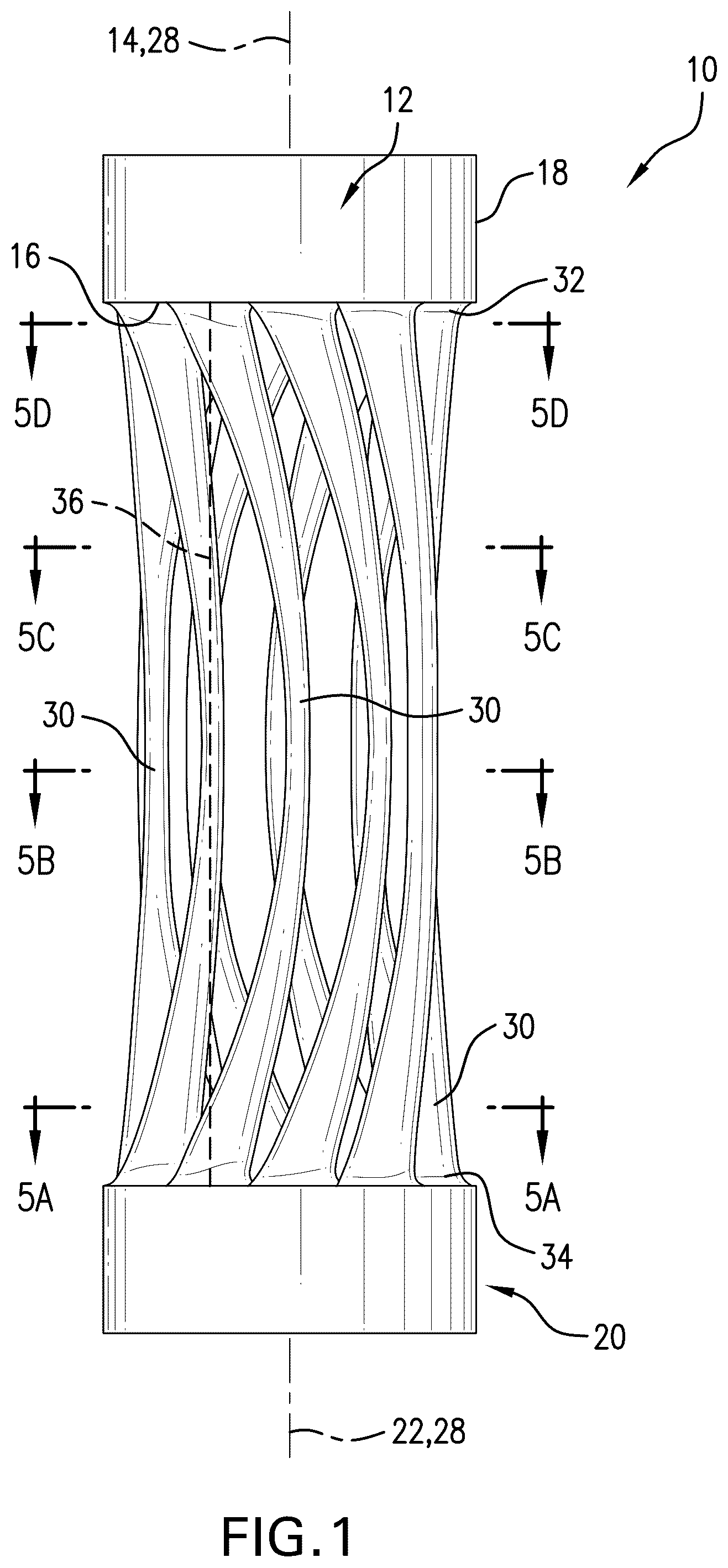 Patent US12410662 Figure 1 – Shock resistant and load tailored tensile bar method, and system