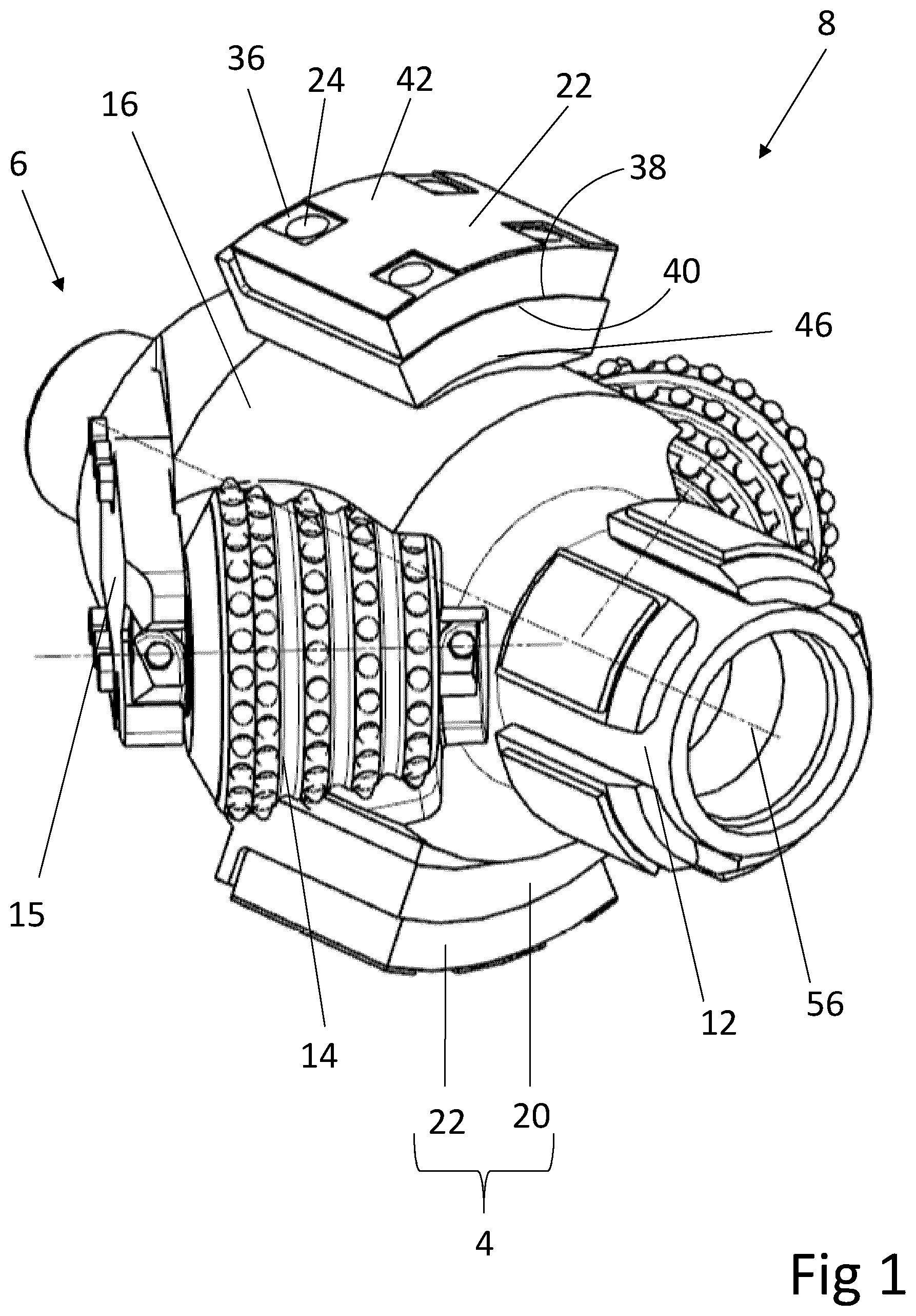 Patent US12410665 Figure 1 – Wear support assemblies for raise boring tools