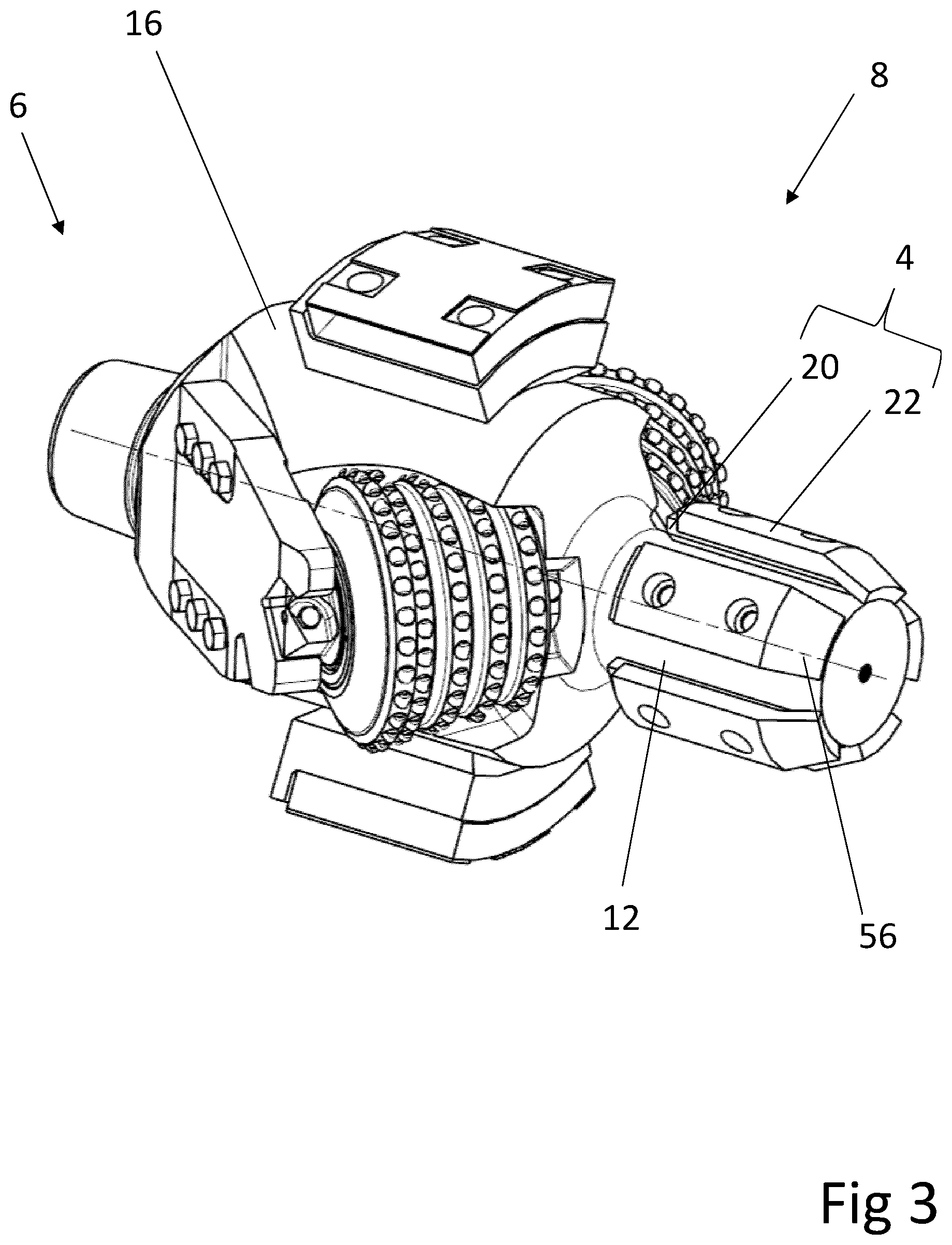 Patent US12410665 Figure 3 – Wear support assemblies for raise boring tools