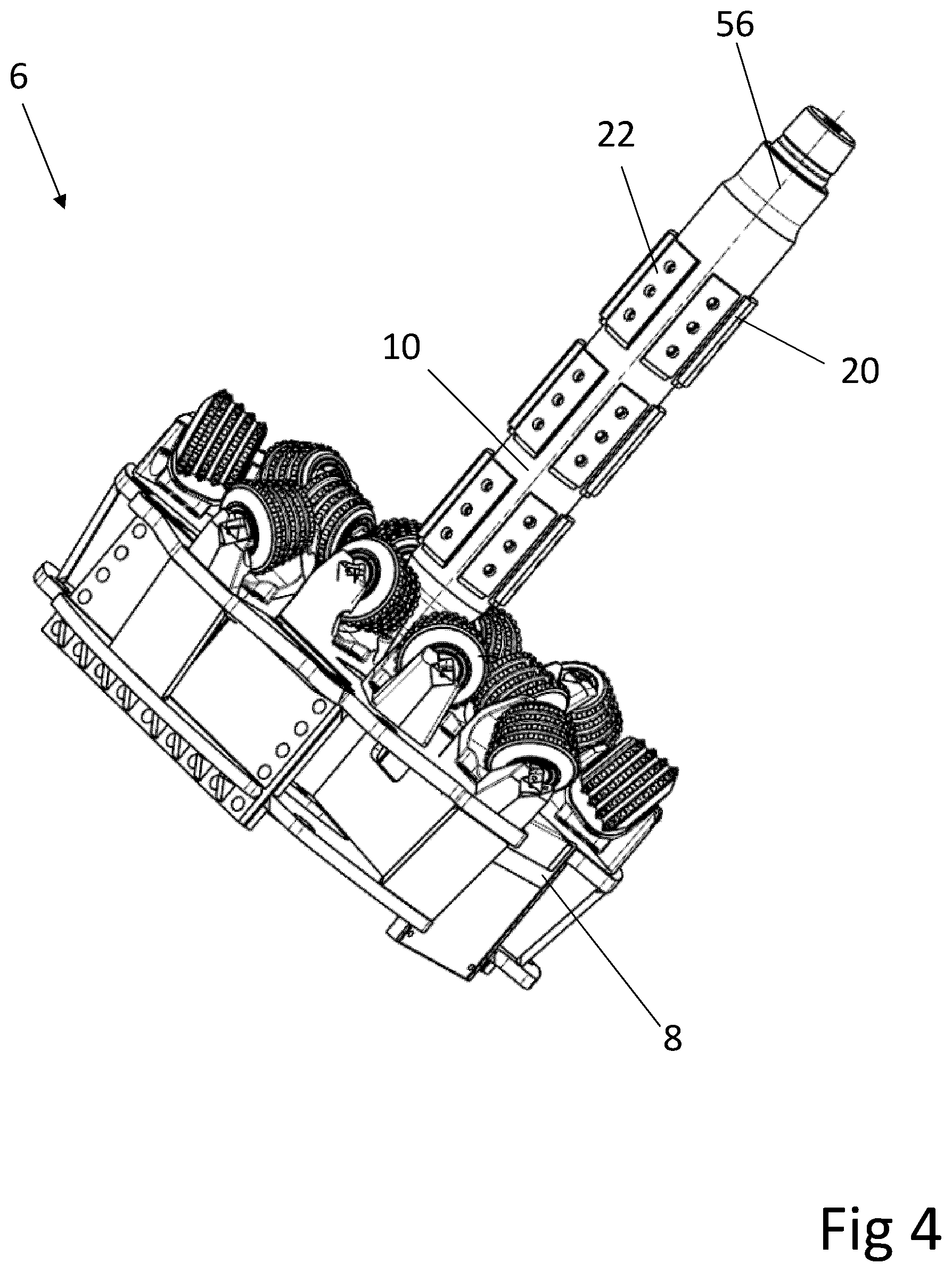 Patent US12410665 Figure 4 – Wear support assemblies for raise boring tools