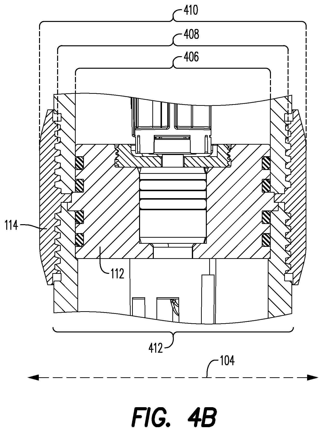 Patent US12410669 Figure 5 – Adapter assembly for use with a wellbore tool string