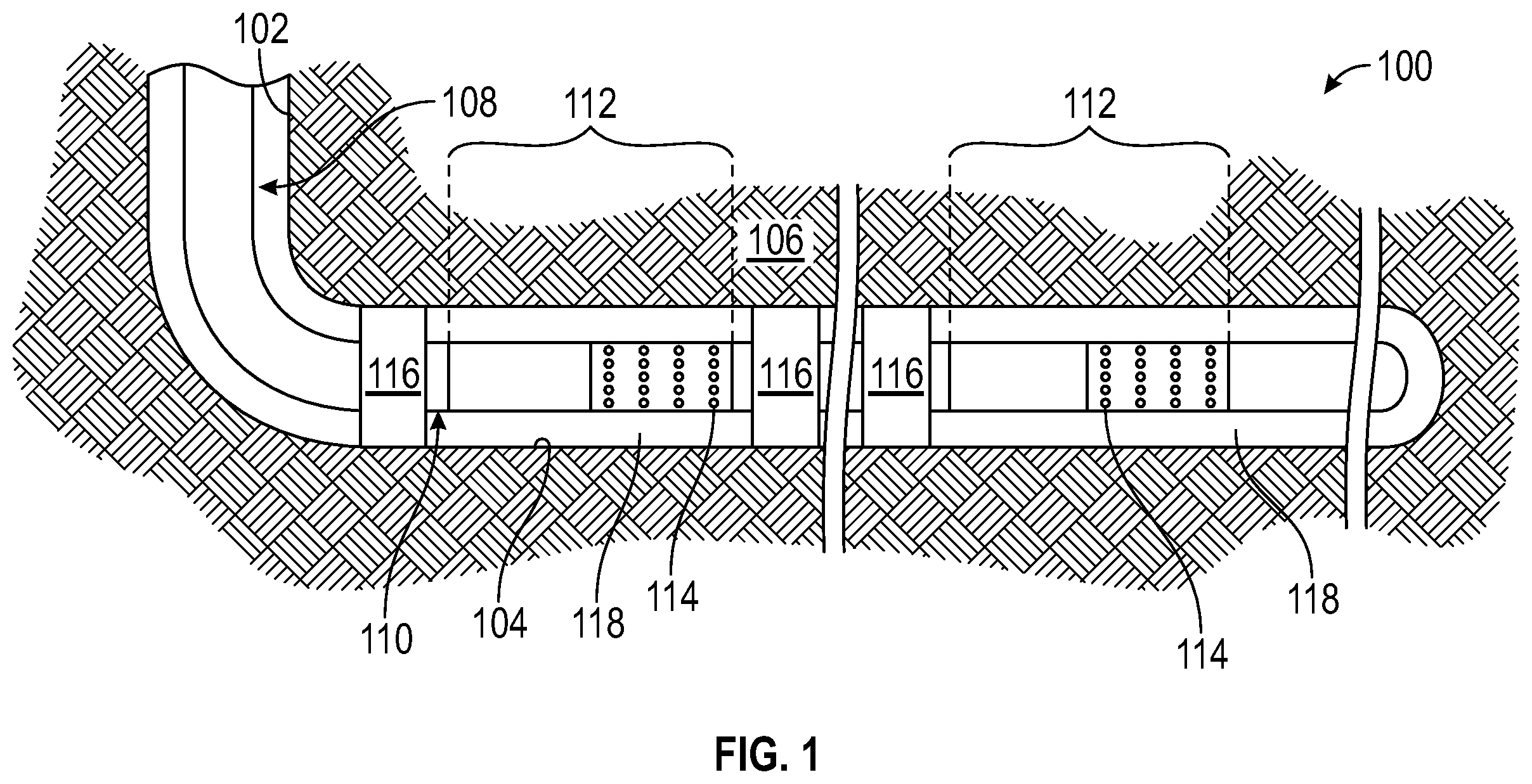 Patent US12410676 Figure 1 – Packer assembly with an anti-extrusion assembly