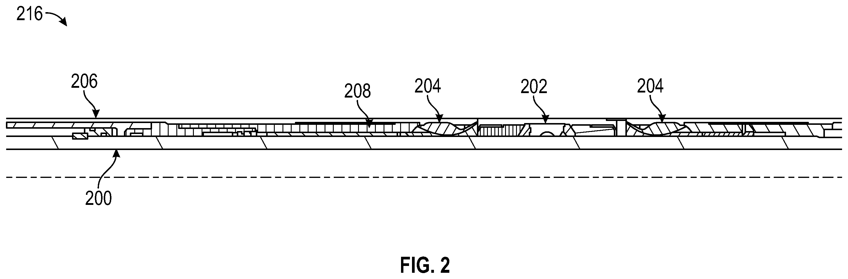 Patent US12410676 Figure 2 – Packer assembly with an anti-extrusion assembly