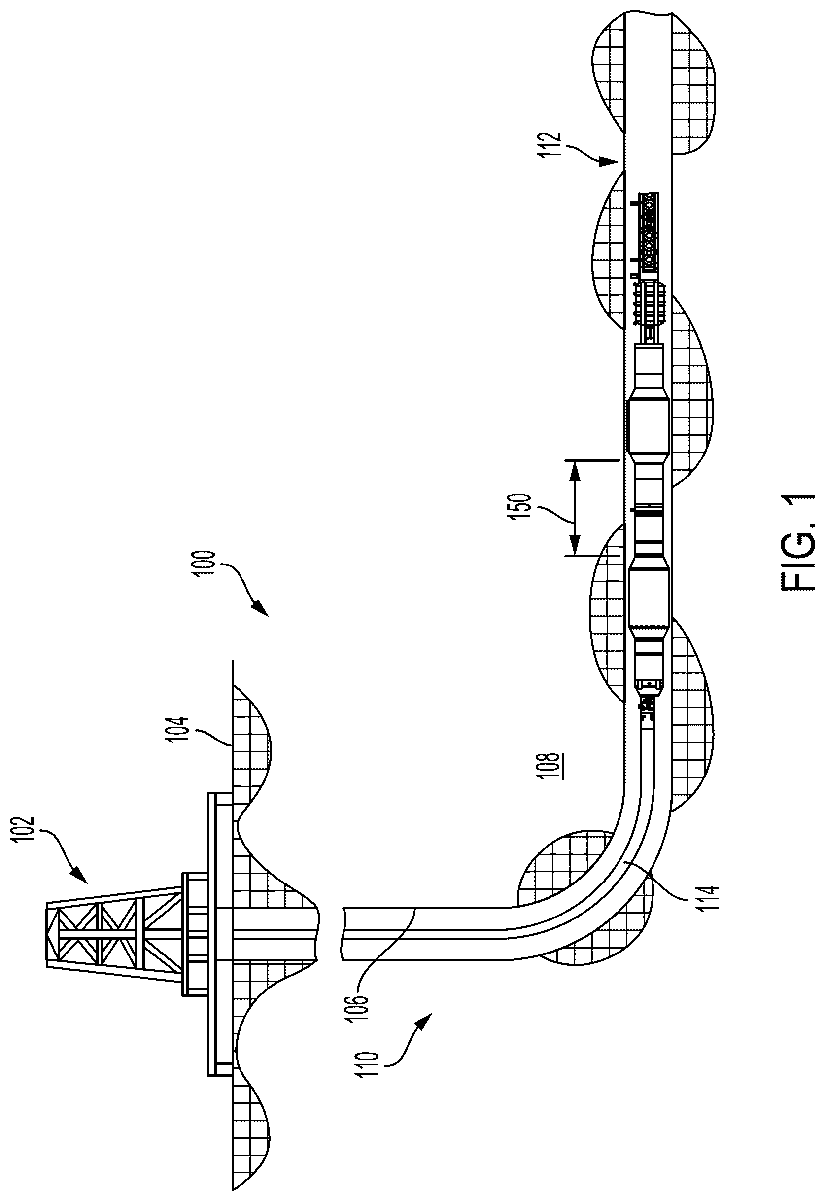 Patent US12410678 Figure 1 – Expandable element assembly with external rigid support element to isolate well interval