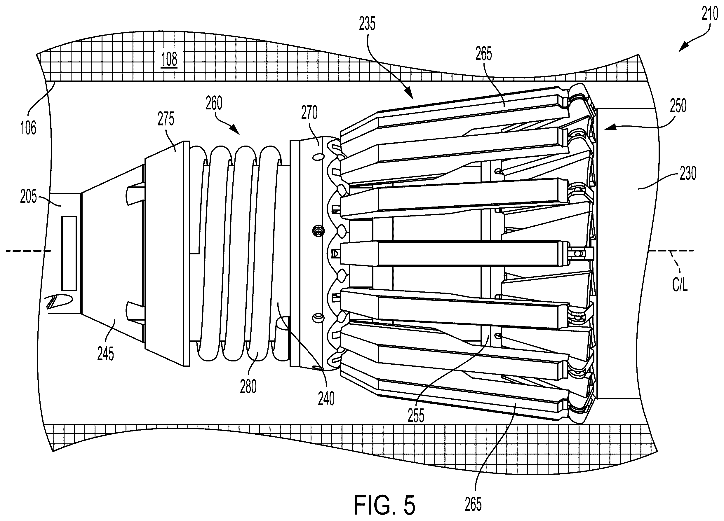 Patent US12410678 Figure 4 – Expandable element assembly with external rigid support element to isolate well interval