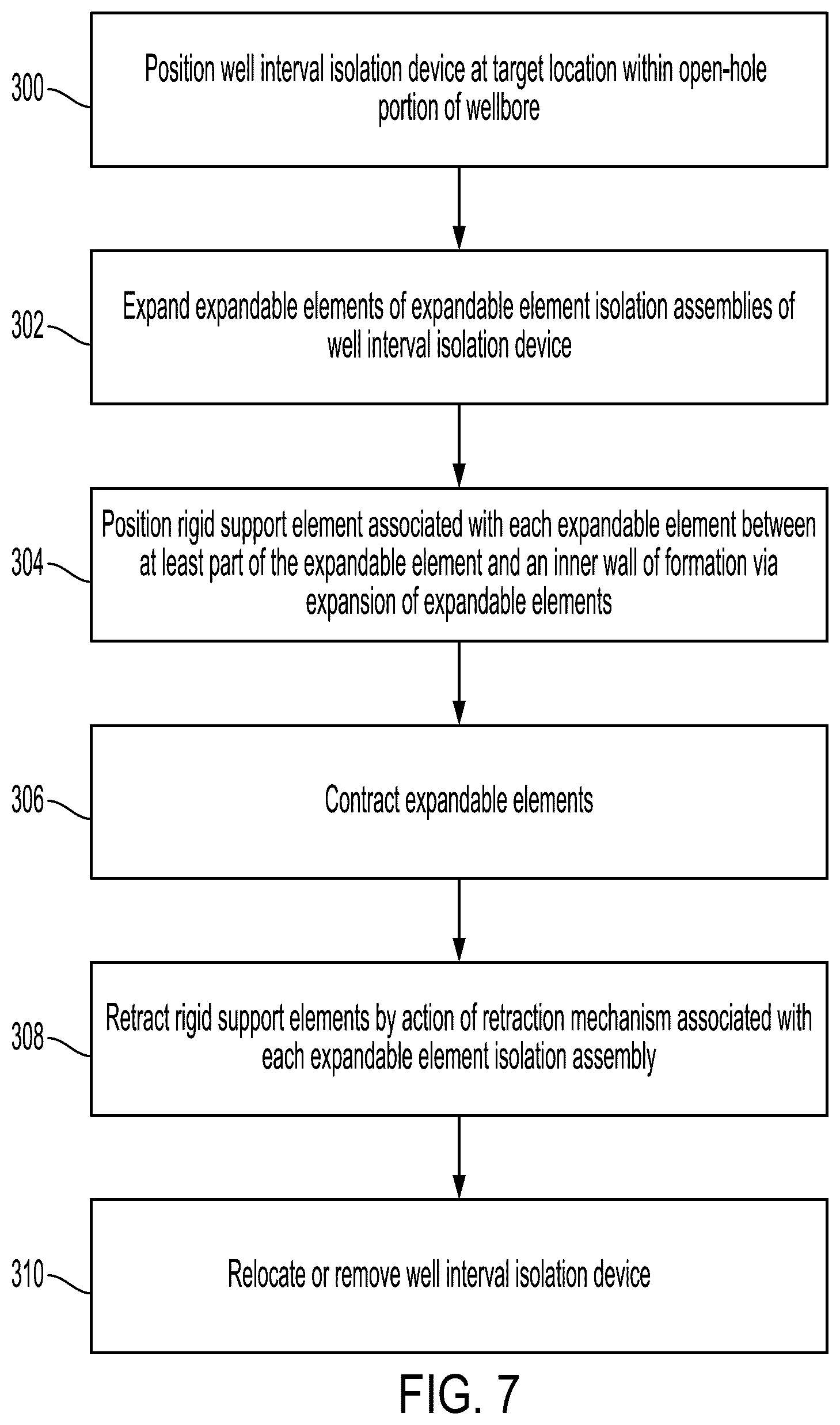 Patent US12410678 Figure 6 – Expandable element assembly with external rigid support element to isolate well interval