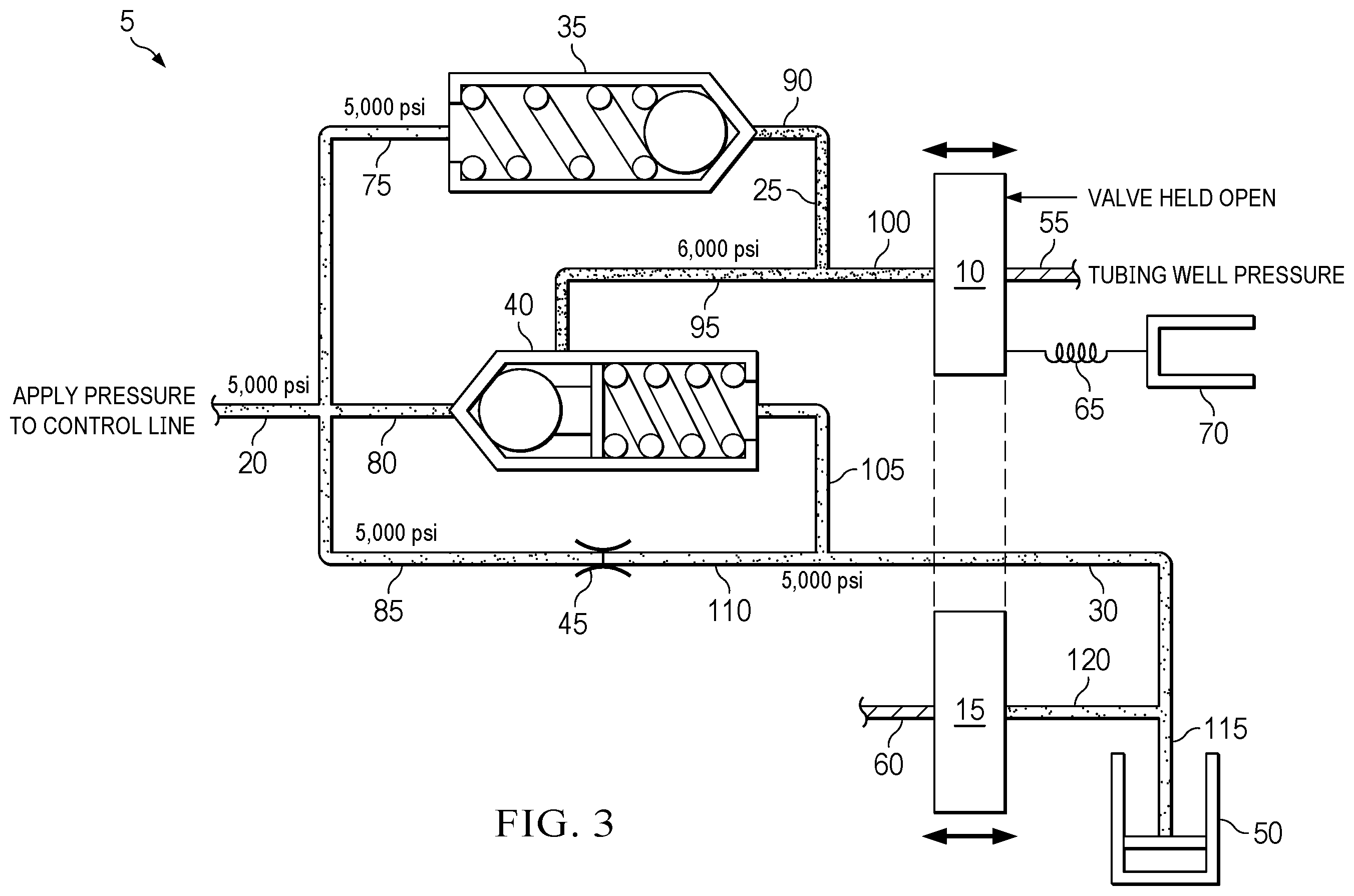 Patent US12410681 Figure 3 – Tubing and control line hydrostatic-insensitive single control line safety valve