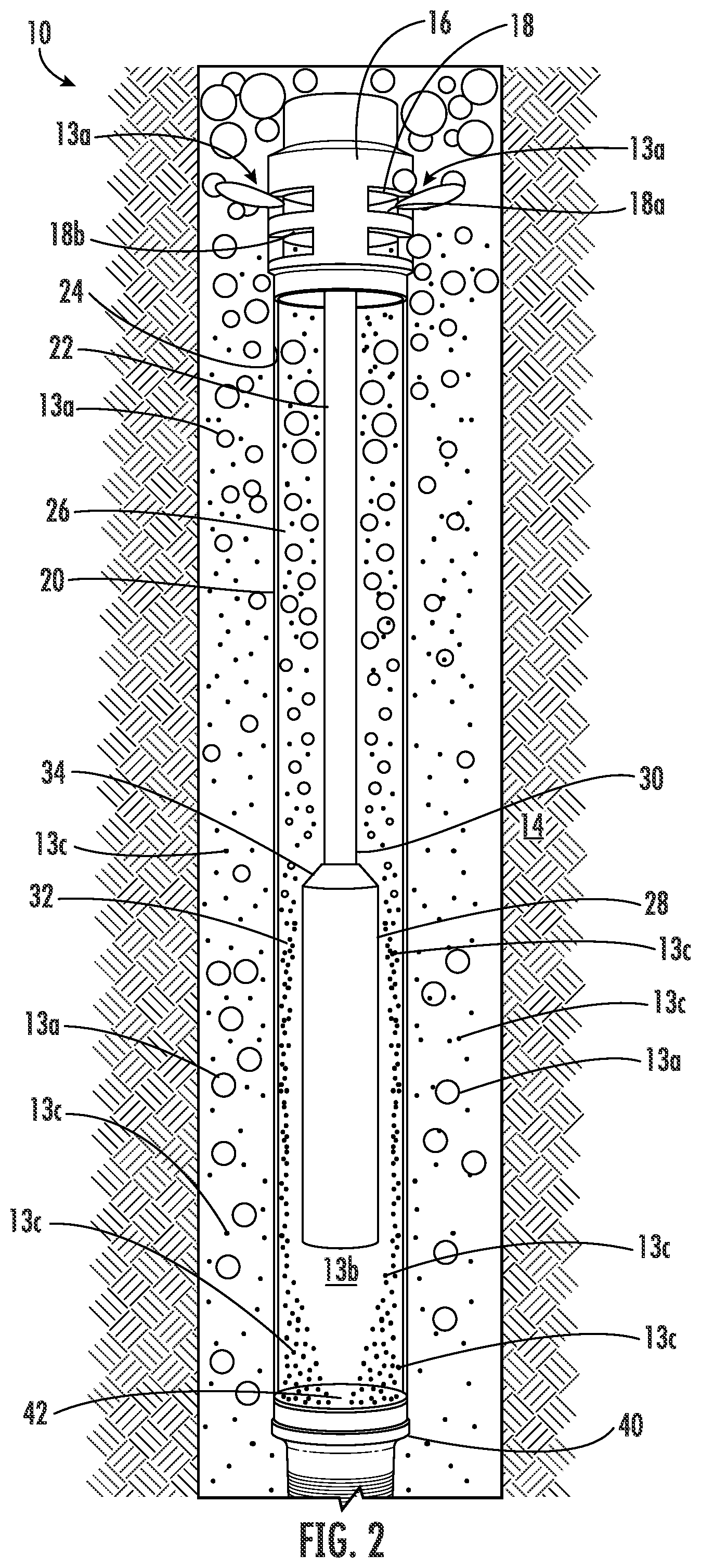 Patent US12410697 Figure 2 – Downhole sand and gas separator