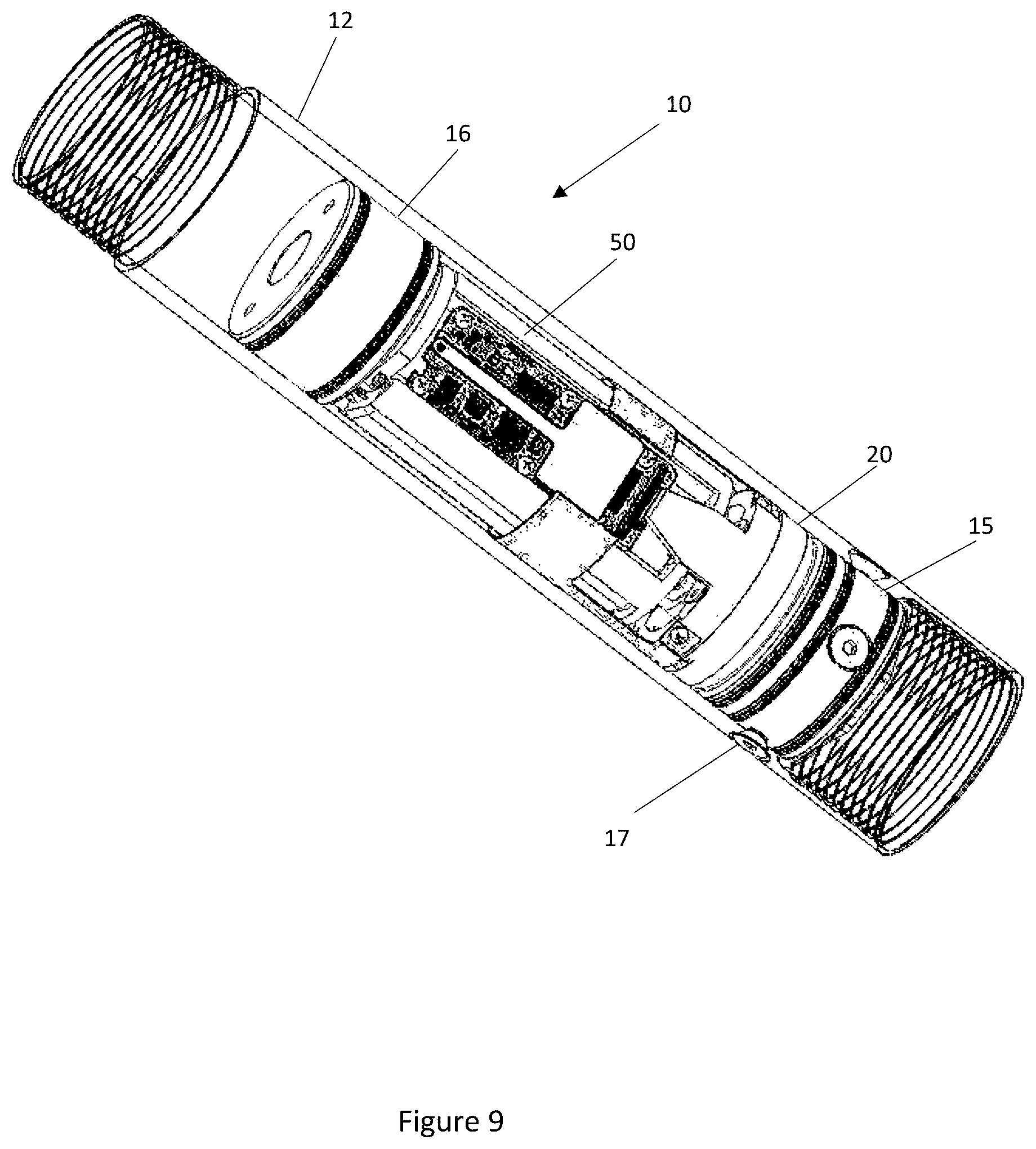 Patent US12410699 Figure 9 – Apparatus and method for measuring drilling parameters of a down-the-hole drilling operation for mineral exploration