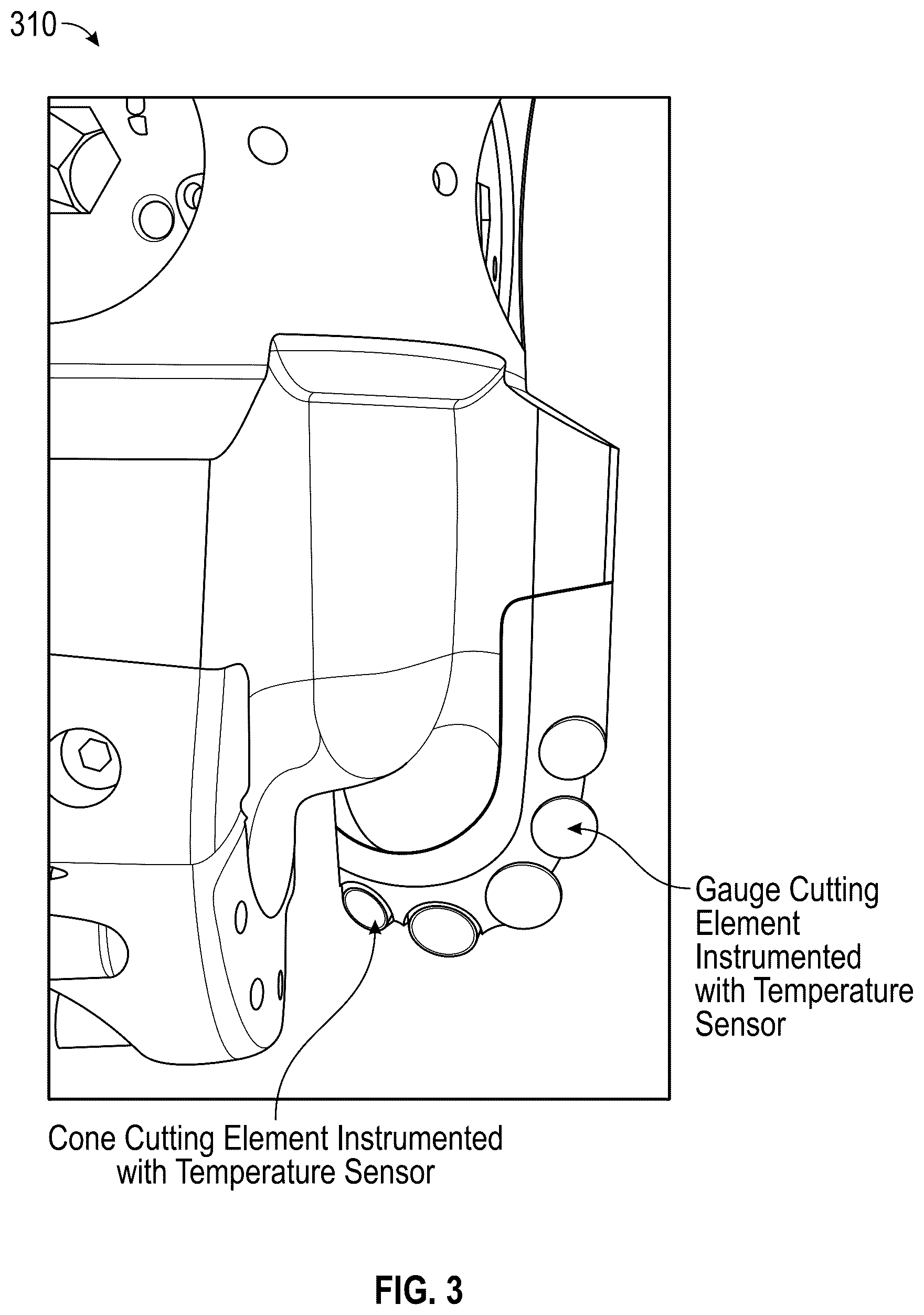 Patent US12410703 Figure 4 – Temperature measurement at one or more cutting elements of a drill bit