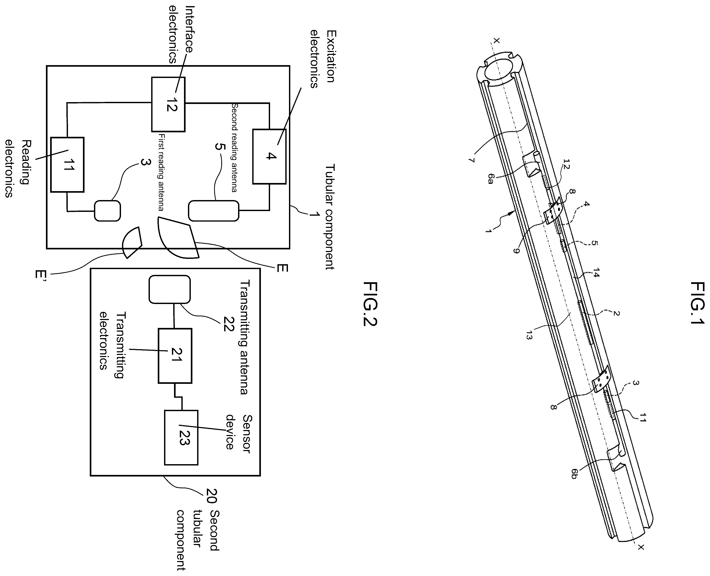 Patent US12410707 Figure 1 – Device for acquiring and sending data between oil or gas well strings
