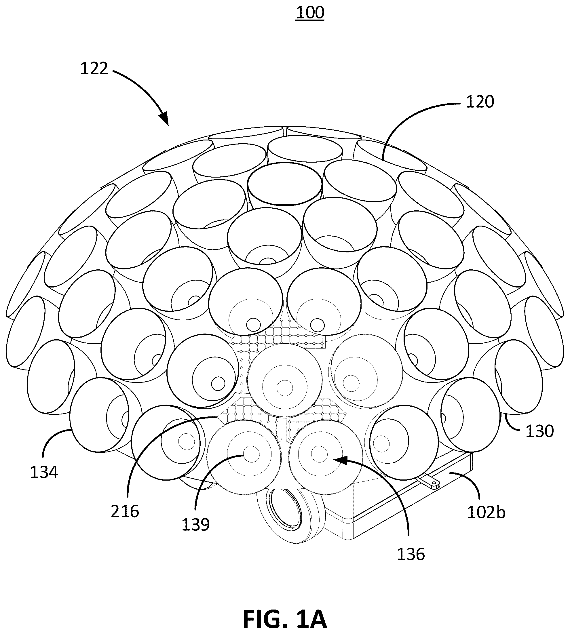 Patent US12410709 Figure 1 – Compound parabolic concentrator arrangement