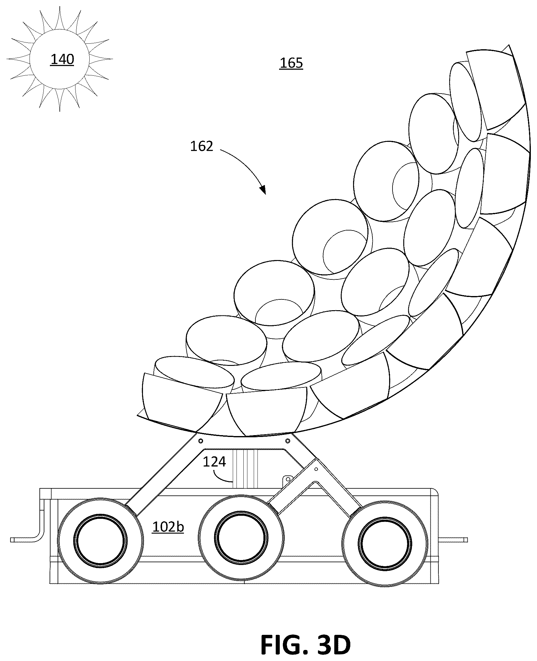 Patent US12410709 Figure 9 – Compound parabolic concentrator arrangement
