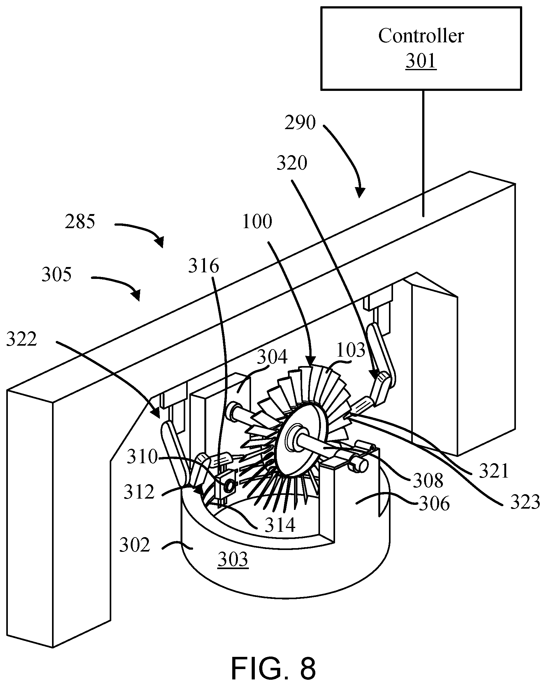 Patent US12410711 Figure 11 – Bladed rotor inspection, analysis and repair systems and methods
