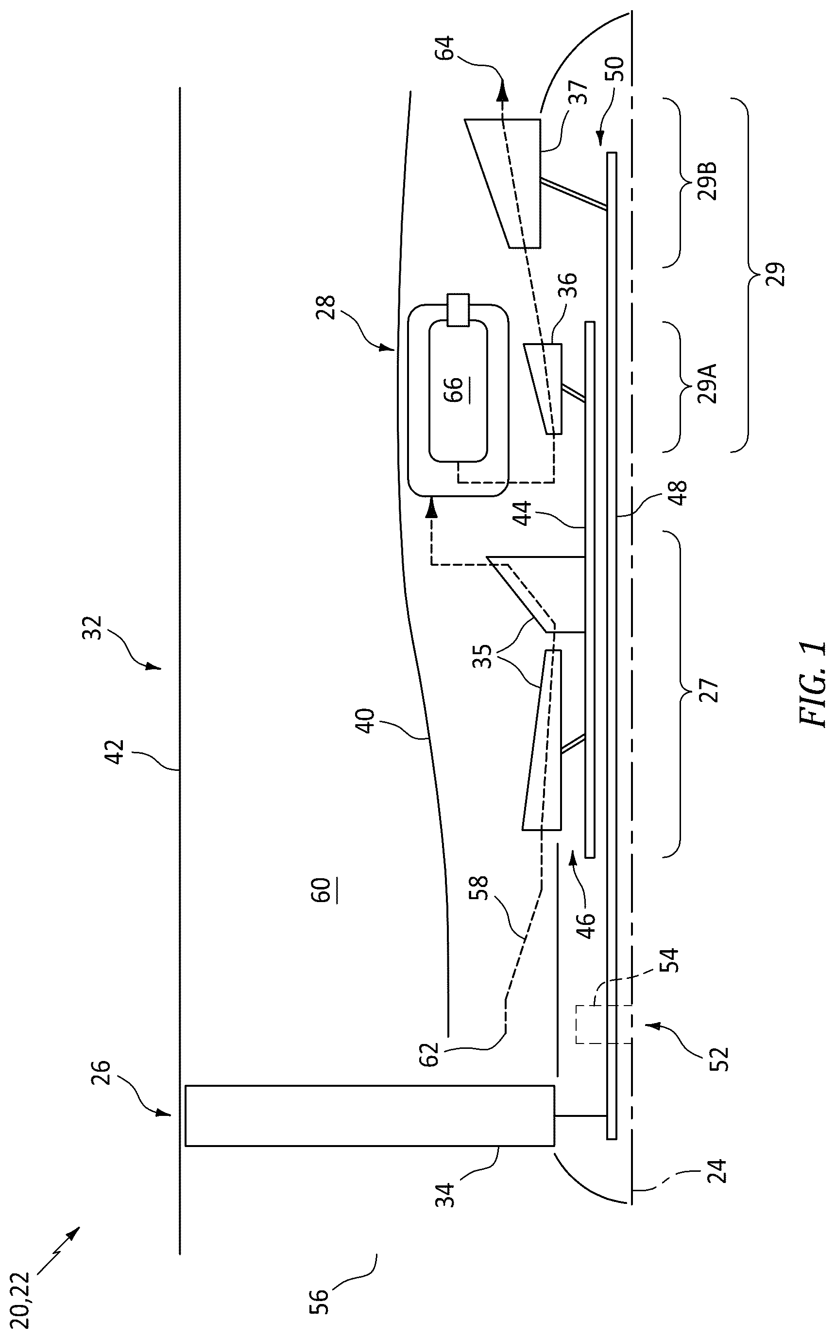 Patent US12410712 Figure 1 – Rotor blade with apertured cooling air deflector