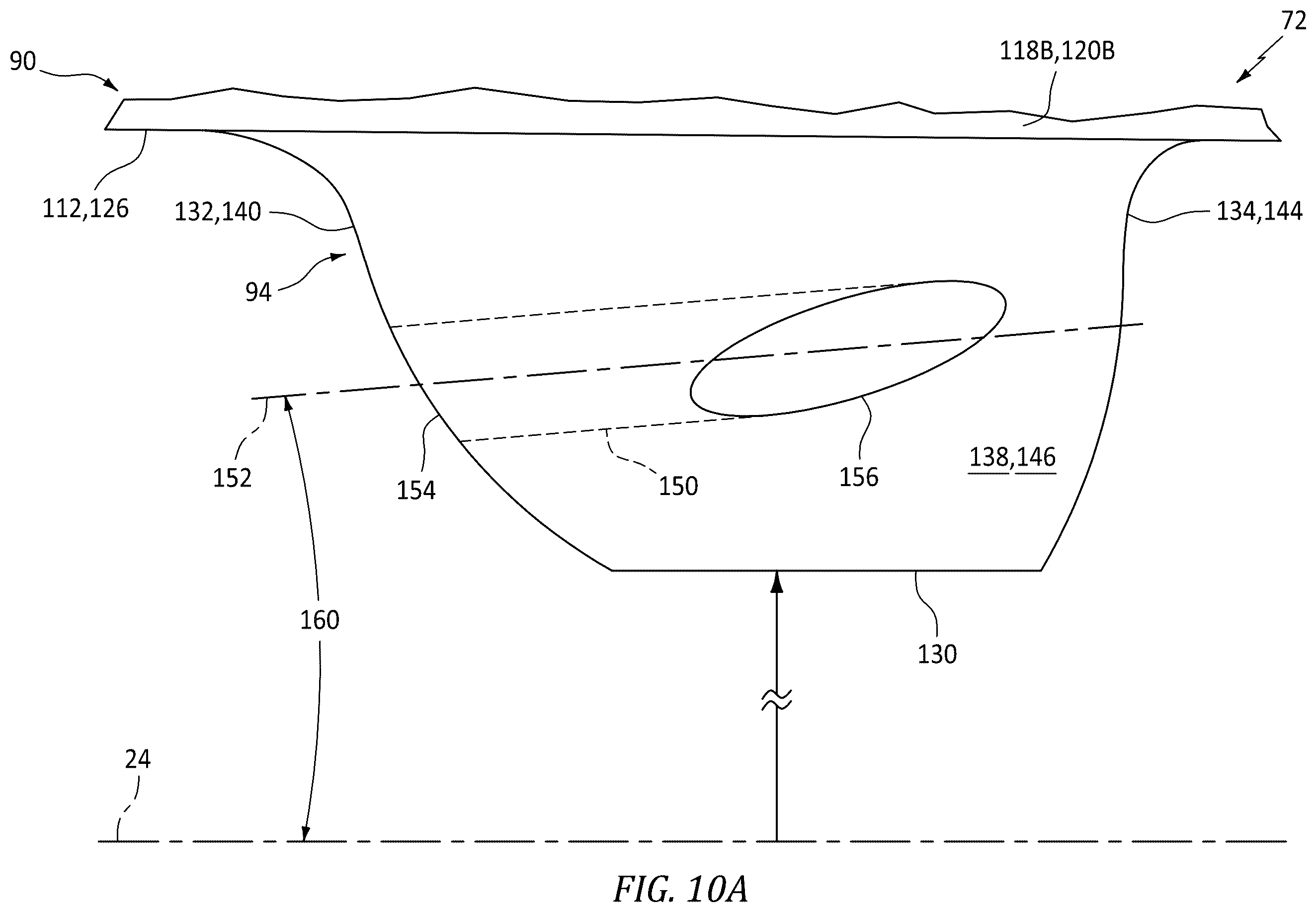 Patent US12410712 Figure 9 – Rotor blade with apertured cooling air deflector