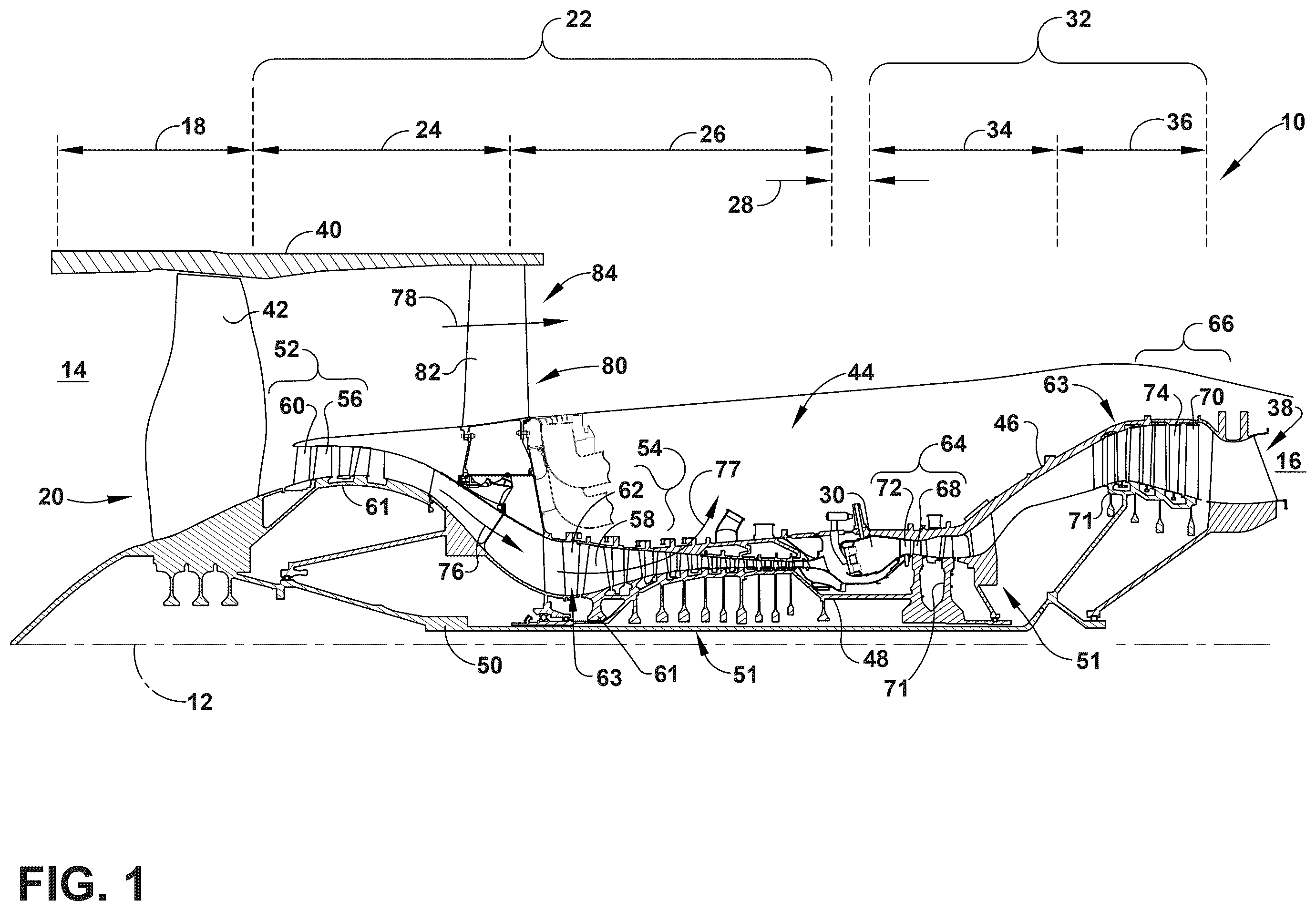 Patent US12410716 Figure 1 – Engine component