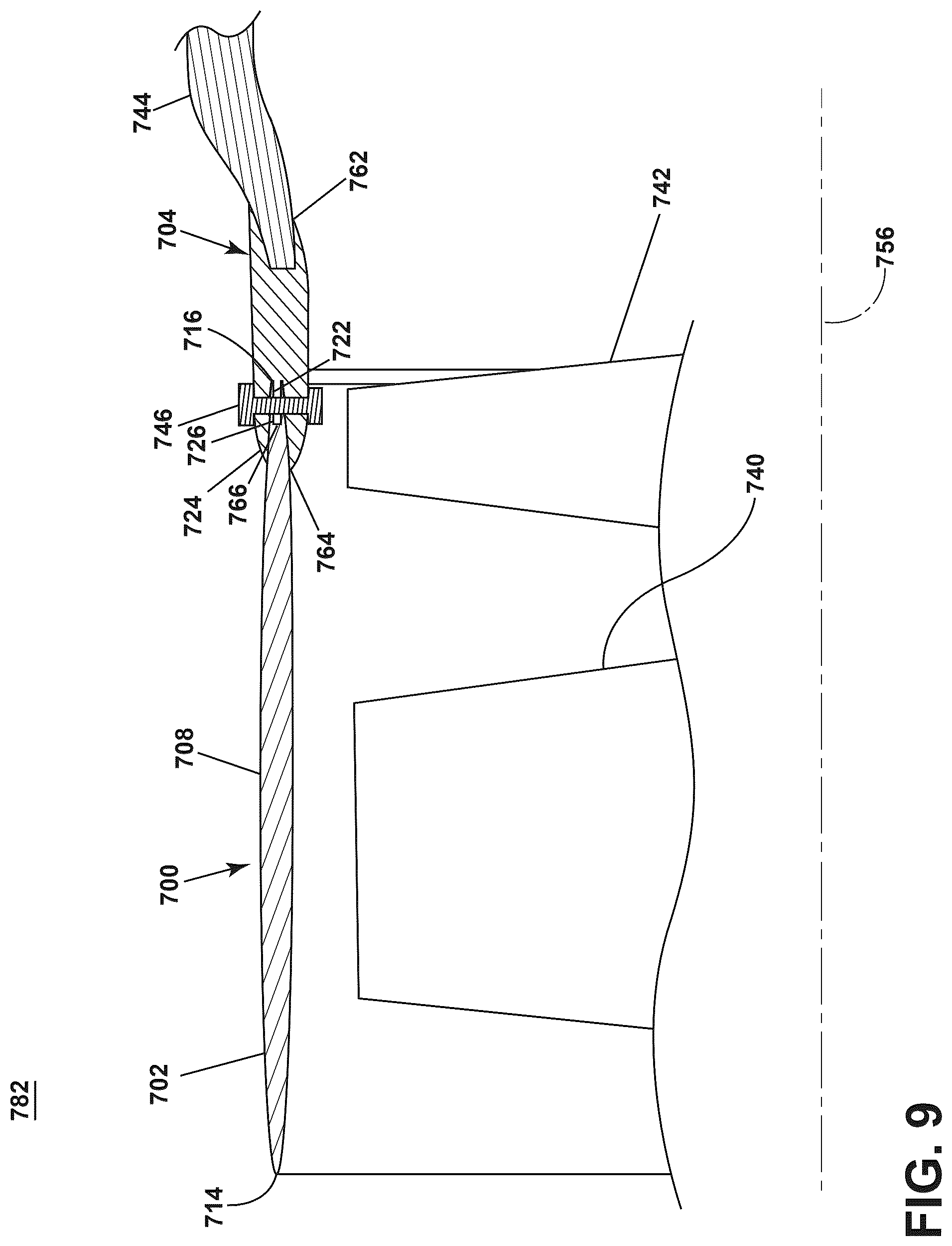 Patent US12410716 Figure 9 – Engine component