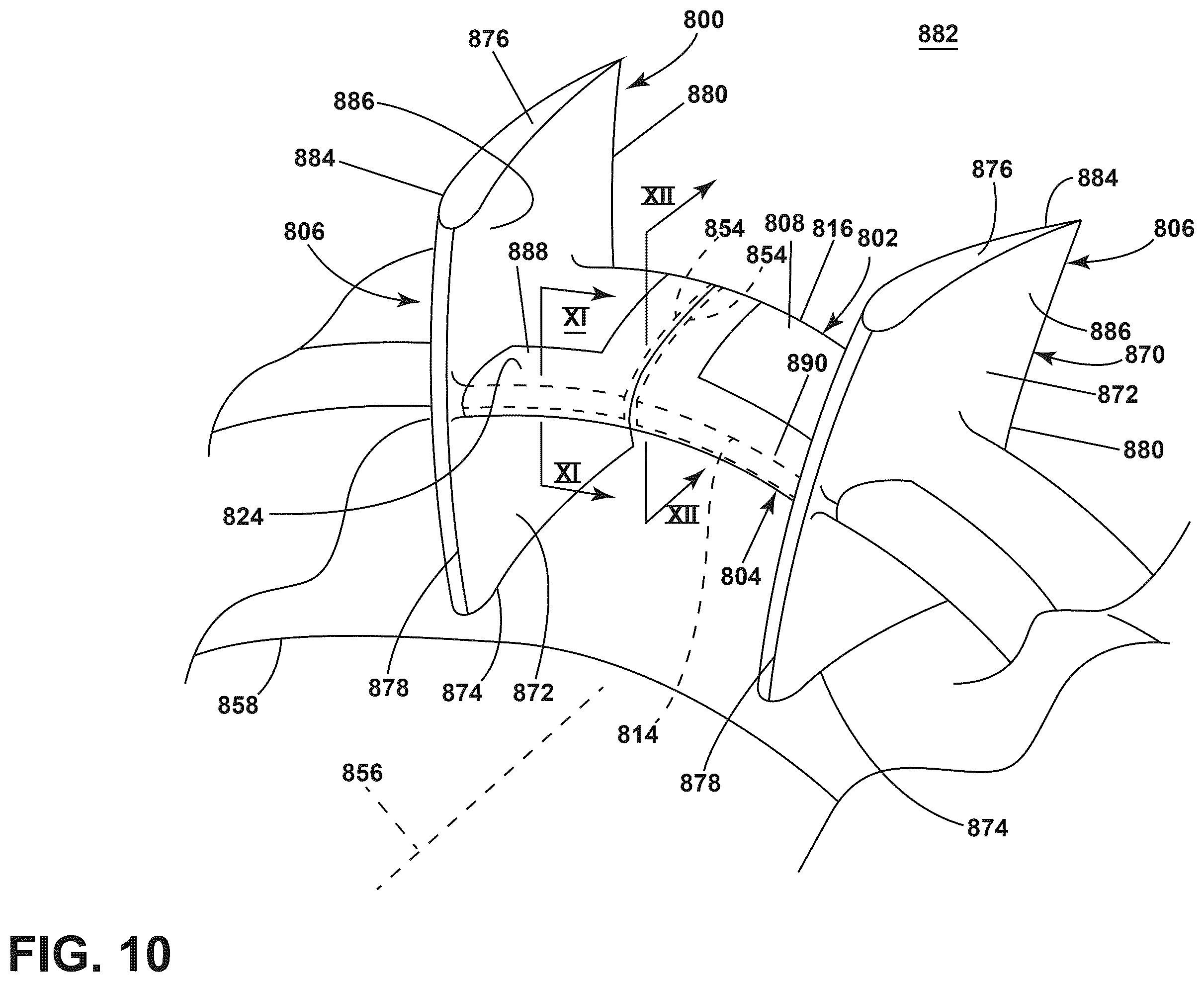 Patent US12410716 Figure 10 – Engine component