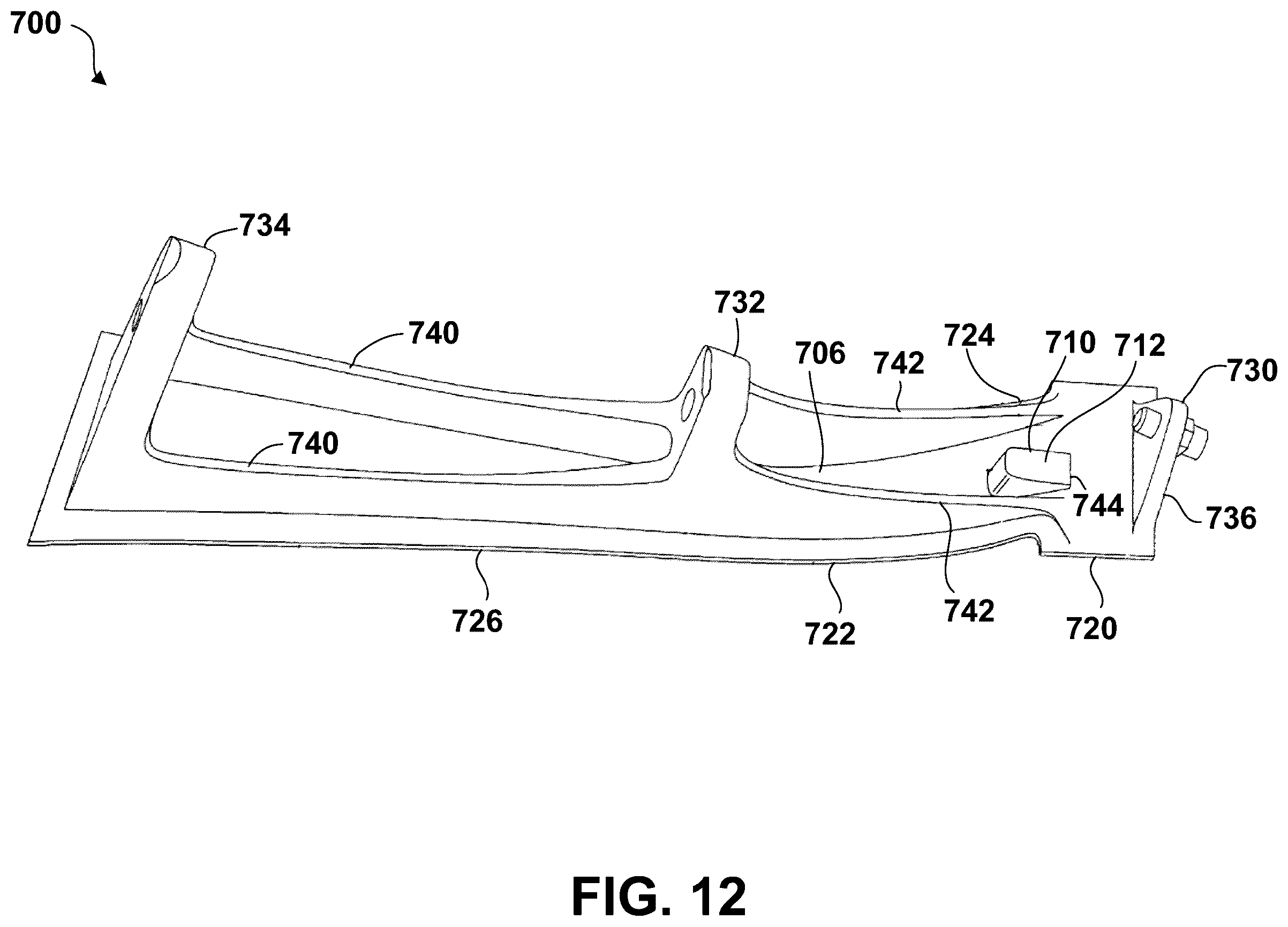 Patent US12410719 Figure 12 – Turbine engine with composite airfoils
