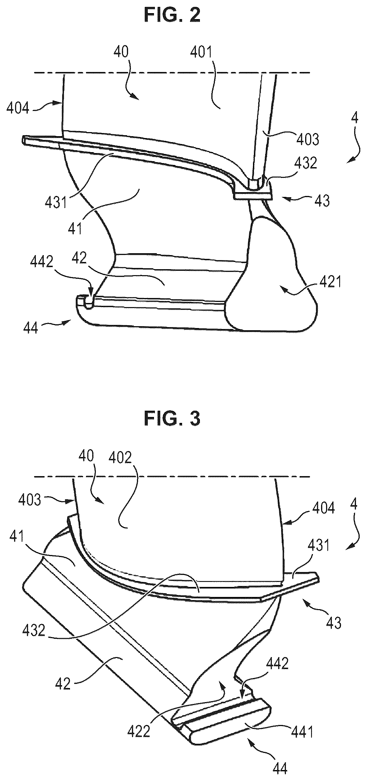 Patent US12410721 Figure 2 – Turbine rotor and platform for such a rotor