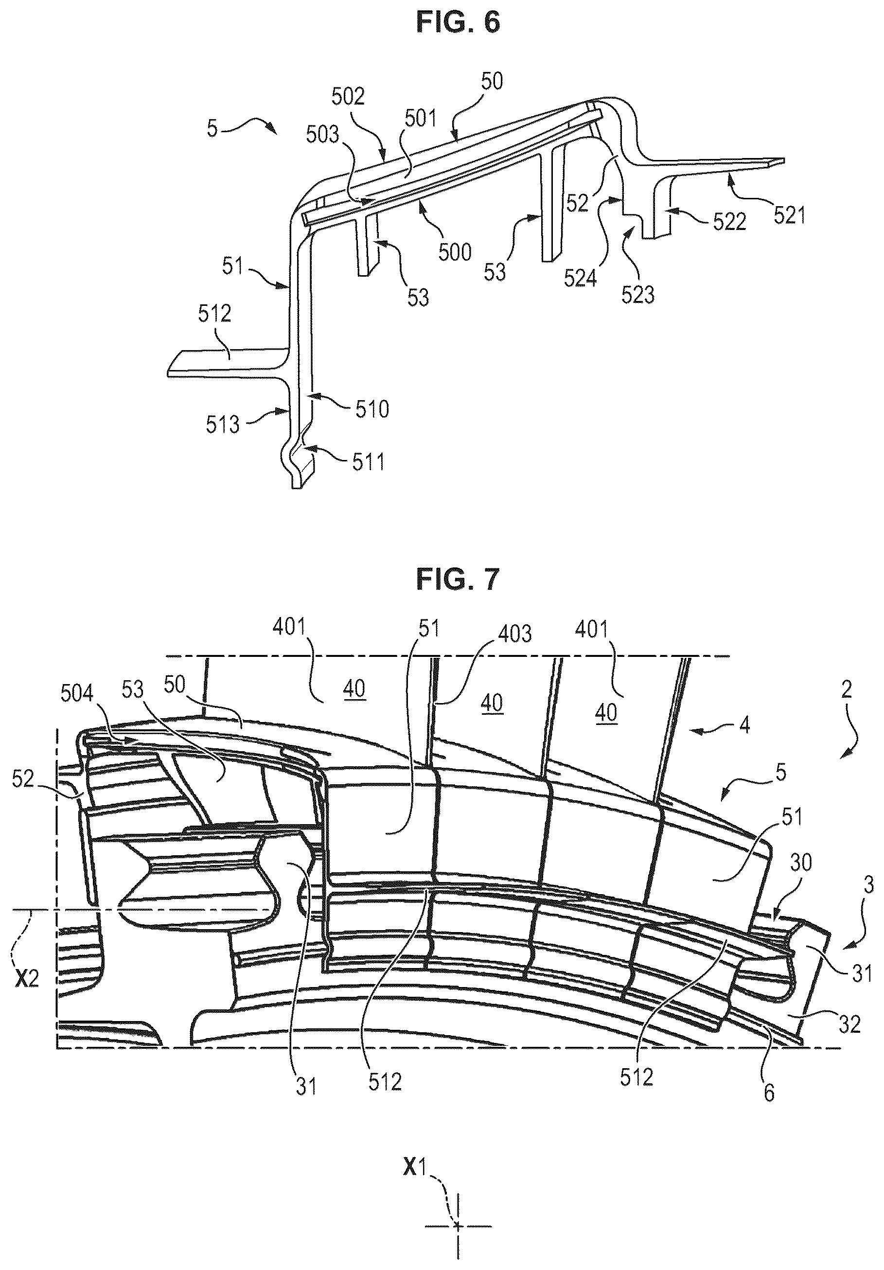 Patent US12410721 Figure 4 – Turbine rotor and platform for such a rotor