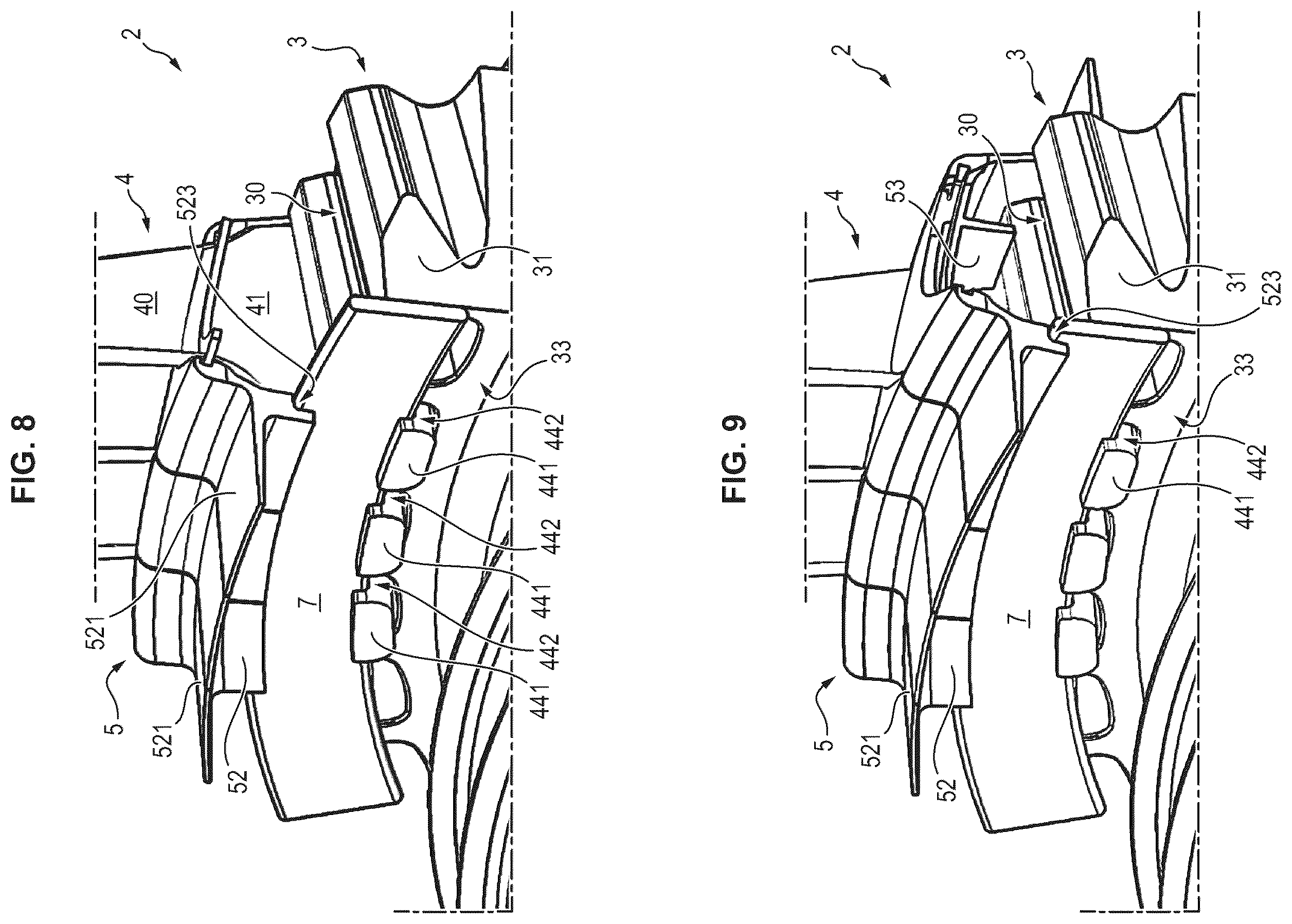Patent US12410721 Figure 5 – Turbine rotor and platform for such a rotor