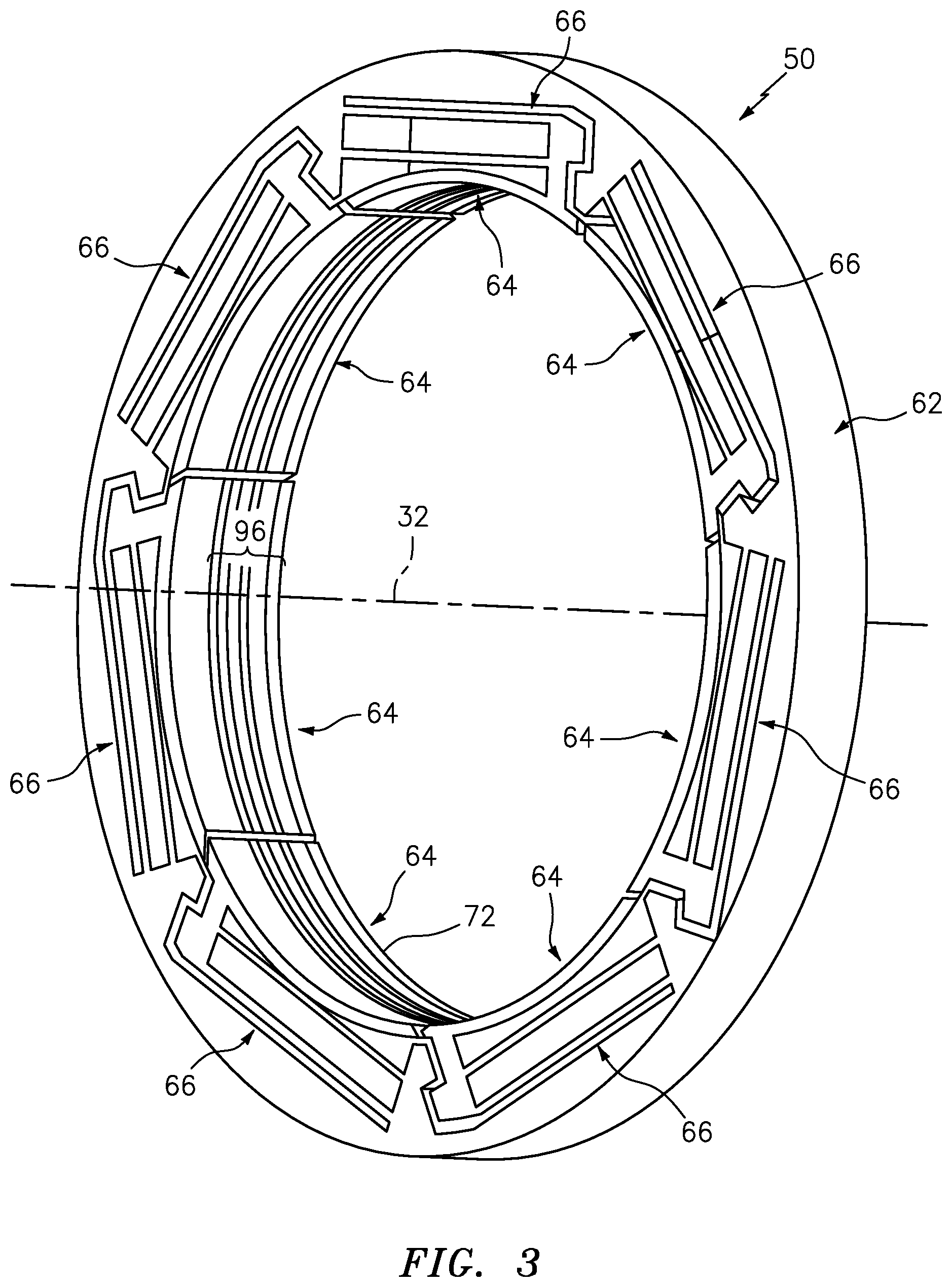 Patent US12410723 Figure 3 – Non-contact seal for rotational equipment with radial through-hole