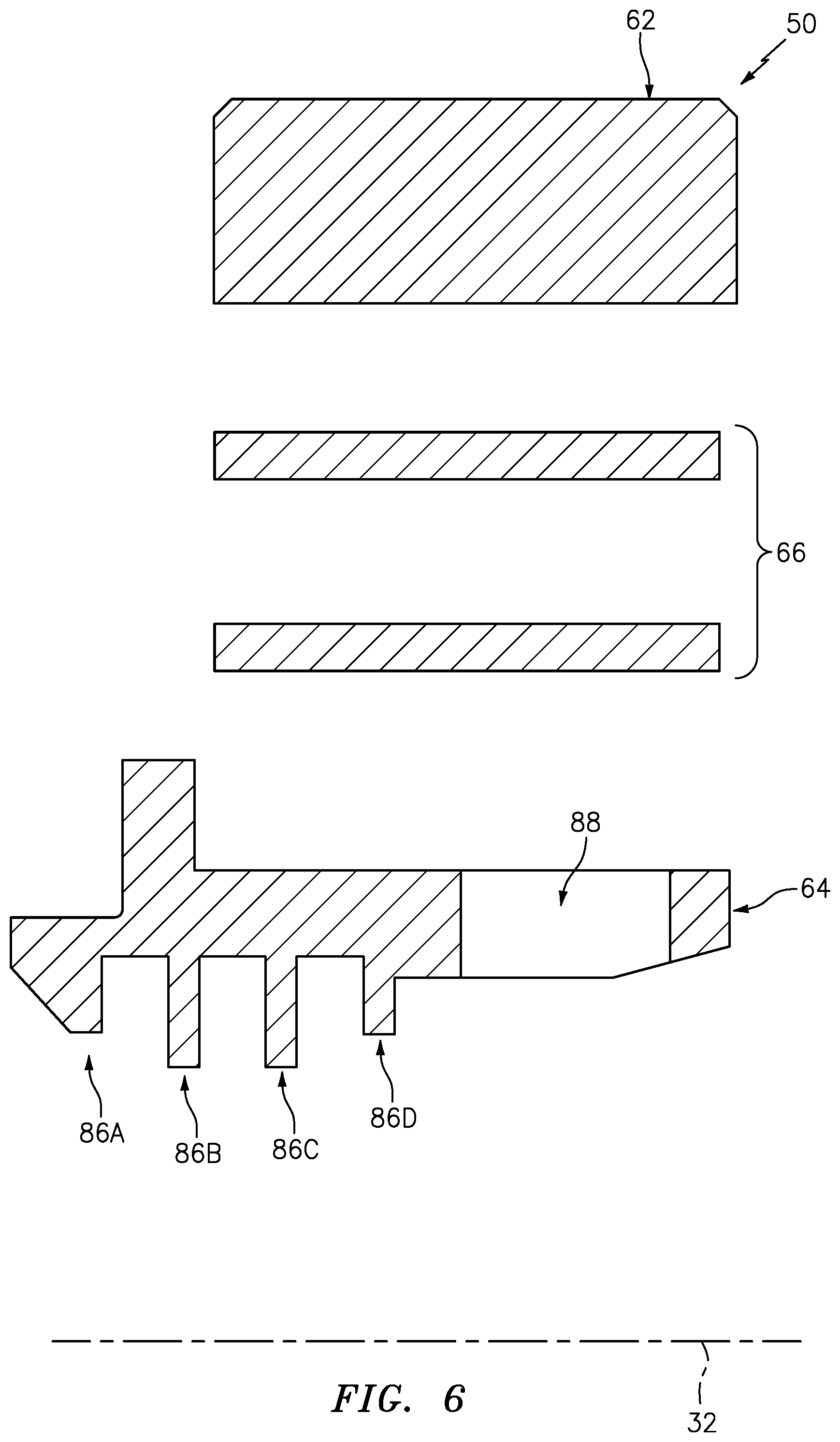 Patent US12410723 Figure 6 – Non-contact seal for rotational equipment with radial through-hole