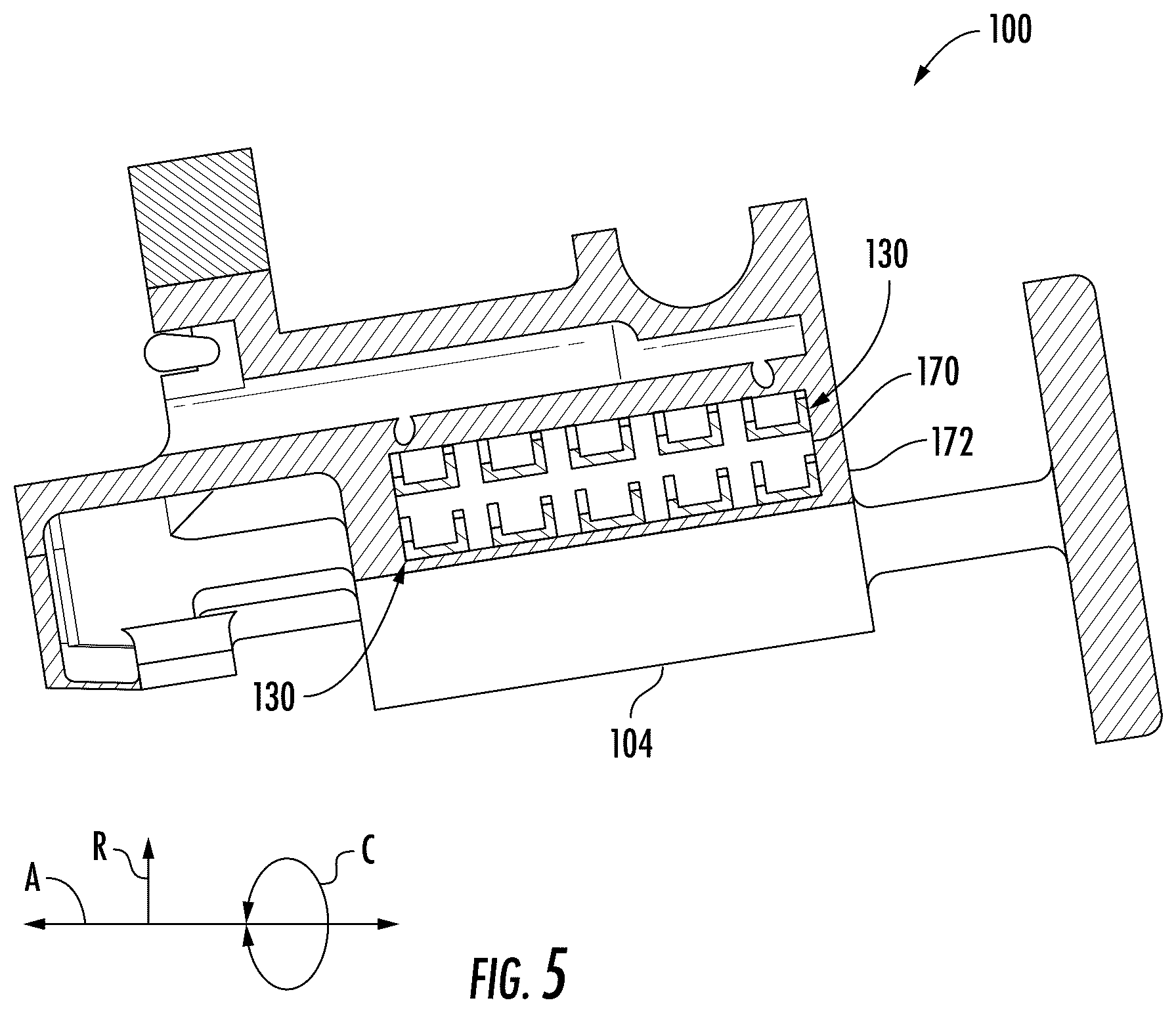 Patent US12410724 Figure 5 – Gas turbine engine with inertially damped seals
