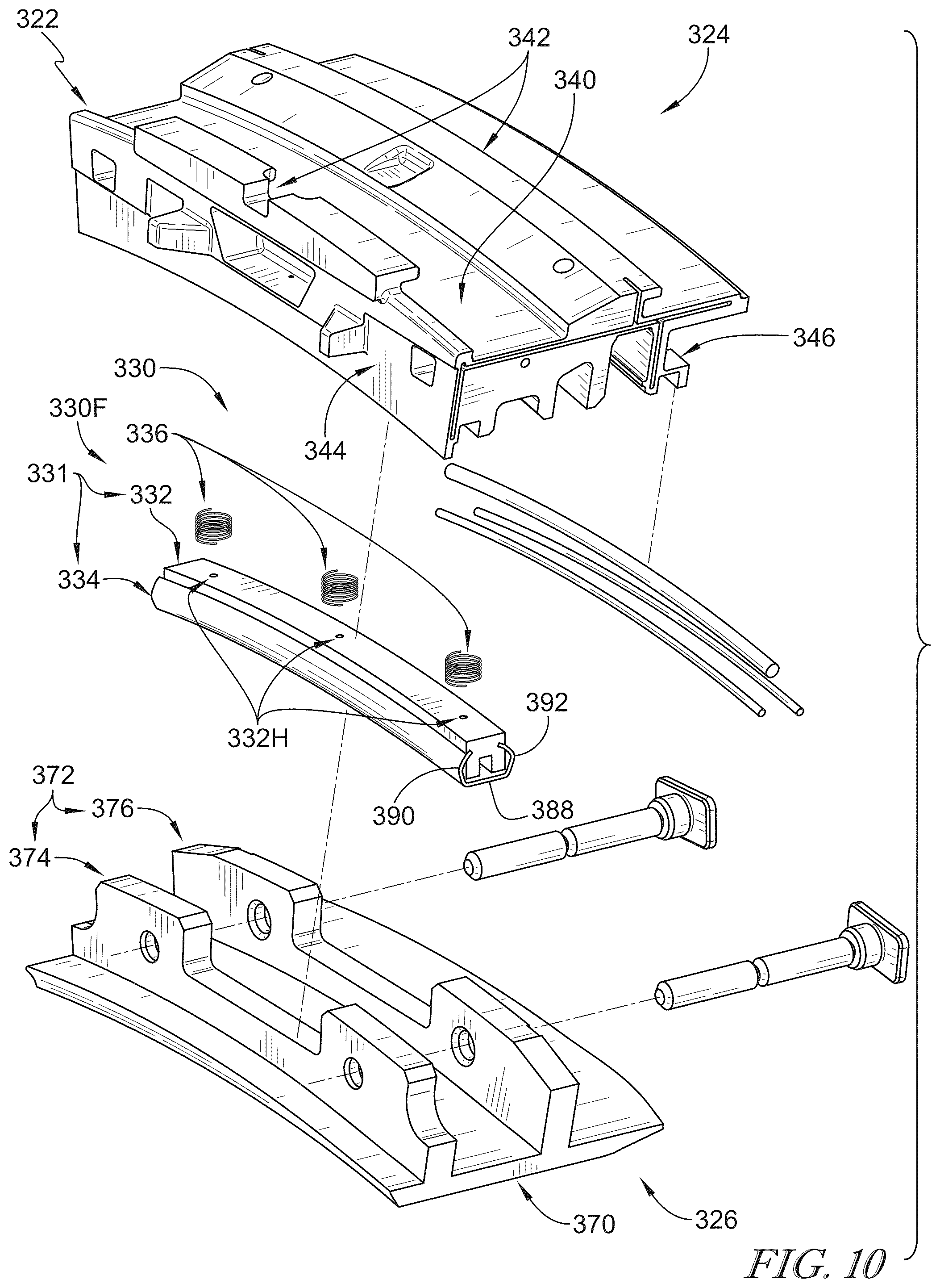 Patent US12410725 Figure 9 – Turbine shroud assemblies with air activated pistons for biasing buffer cavity seals