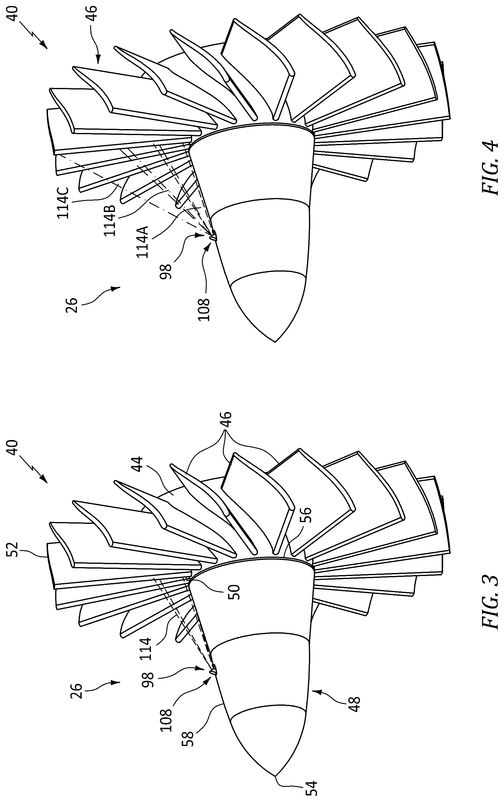 Patent US12410727 Figure 3 – Propulsor blade imaging assembly method for an aircraft propulsion system