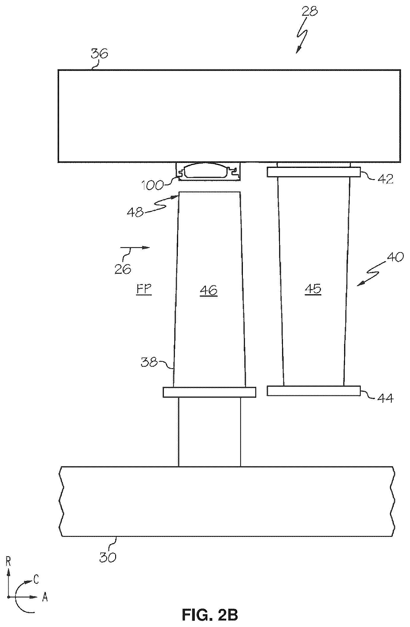 Patent US12410730 Figure 2 – Turbine shroud and turbomachine with cooling circuit