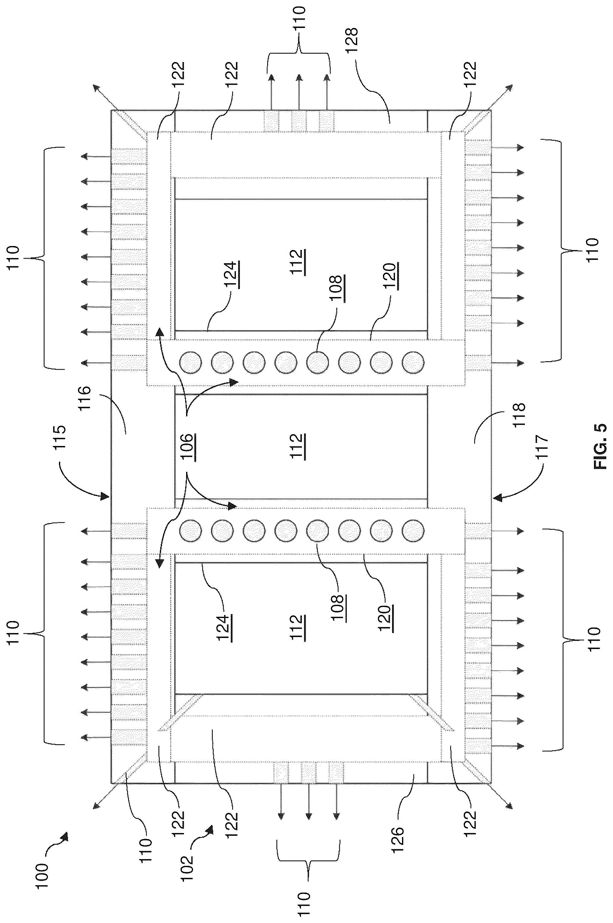 Patent US12410730 Figure 7 – Turbine shroud and turbomachine with cooling circuit