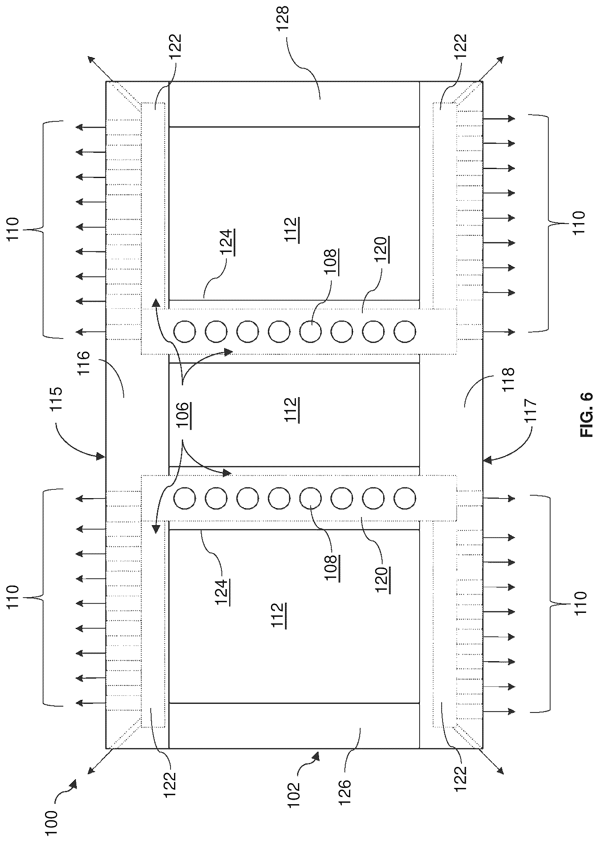 Patent US12410730 Figure 8 – Turbine shroud and turbomachine with cooling circuit