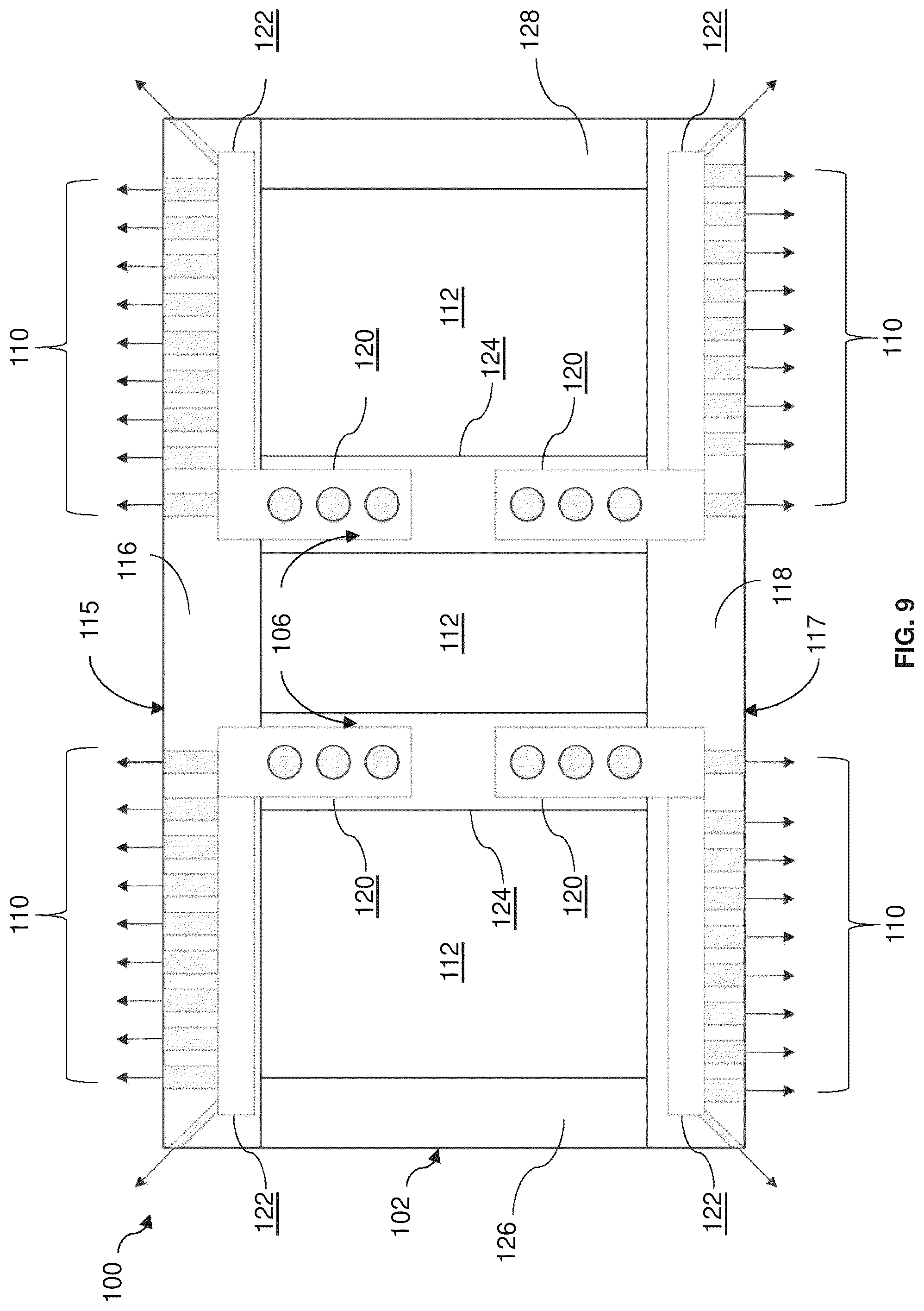 Patent US12410730 Figure 11 – Turbine shroud and turbomachine with cooling circuit