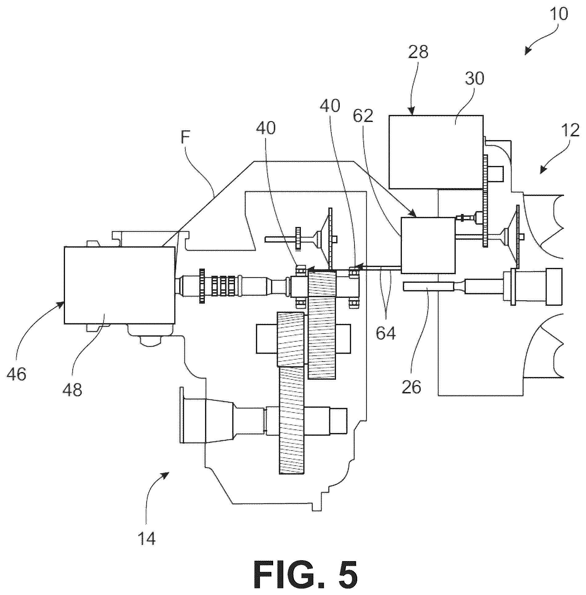 Patent US12410731 Figure 5 – Lubrication and cooling of equipment of an aircraft turbomachine