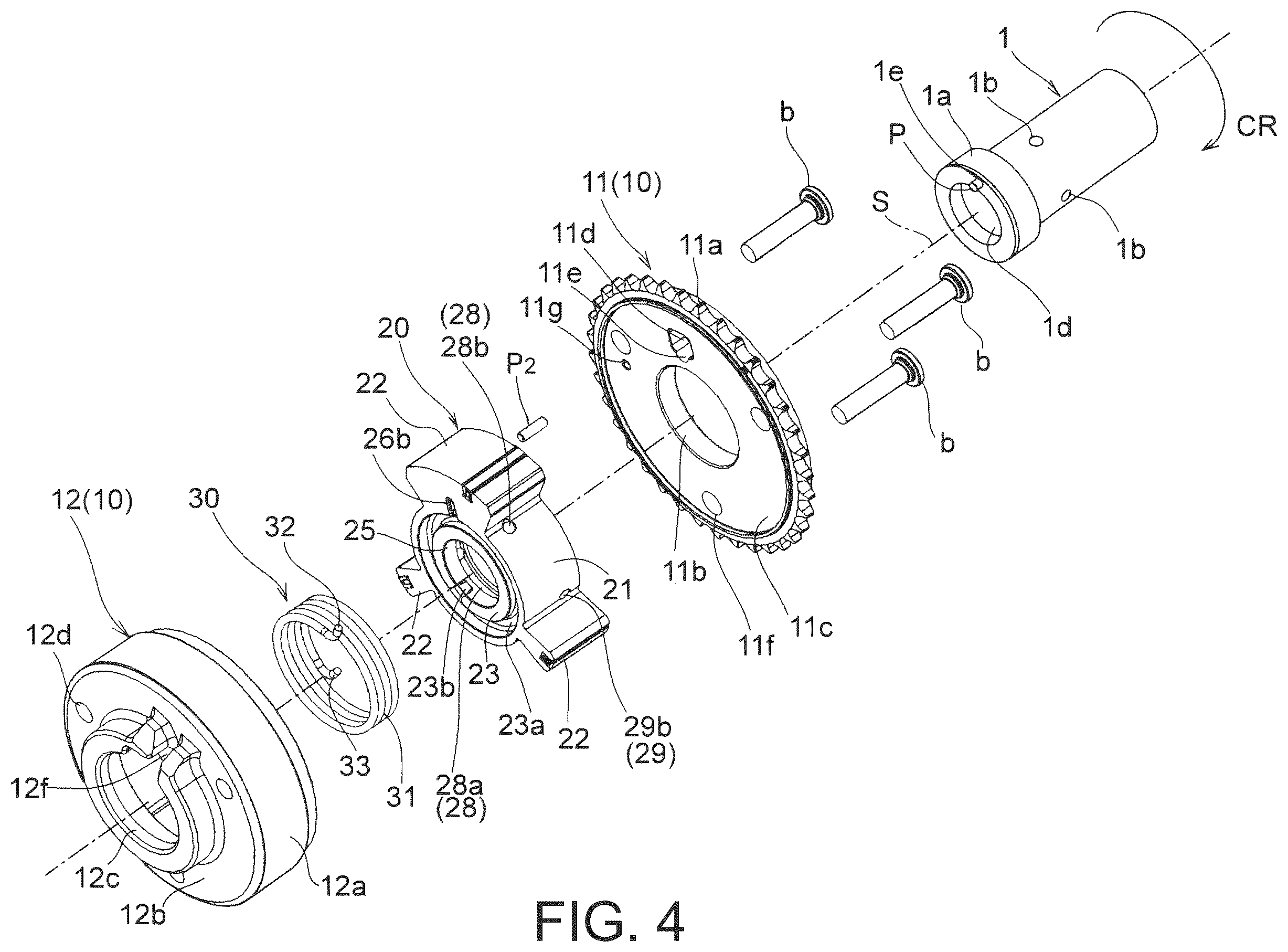 Patent US12410733 Figure 4 – Fluid control valve unit and valve timing change device