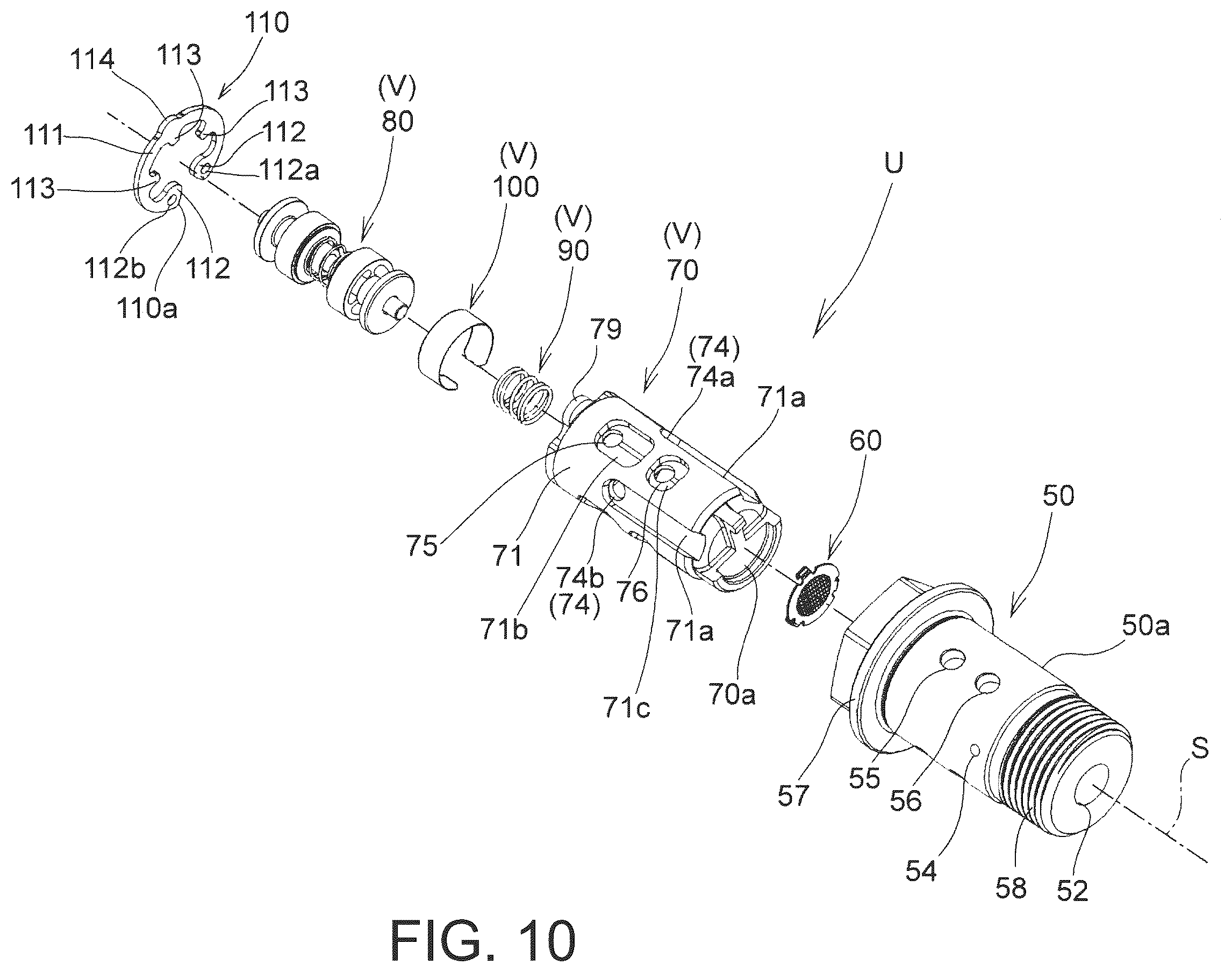 Patent US12410733 Figure 10 – Fluid control valve unit and valve timing change device